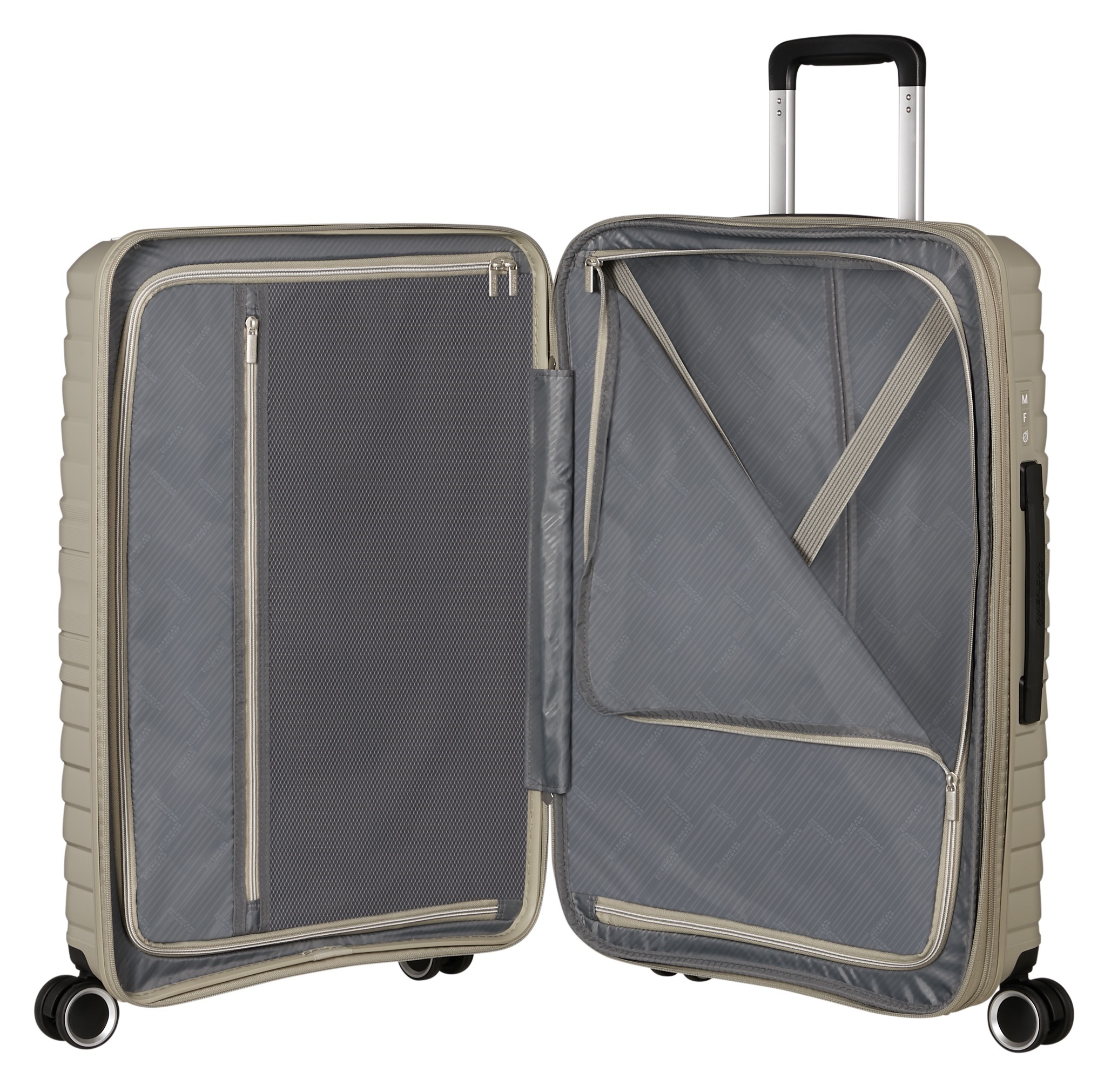 American Tourister® Hartschalen-Trolley »FLYTWIST, verschiedene Größen und Farben«, 4 Rollen, Hartschalen-Koffer personalisierbar Volumenerweiterung