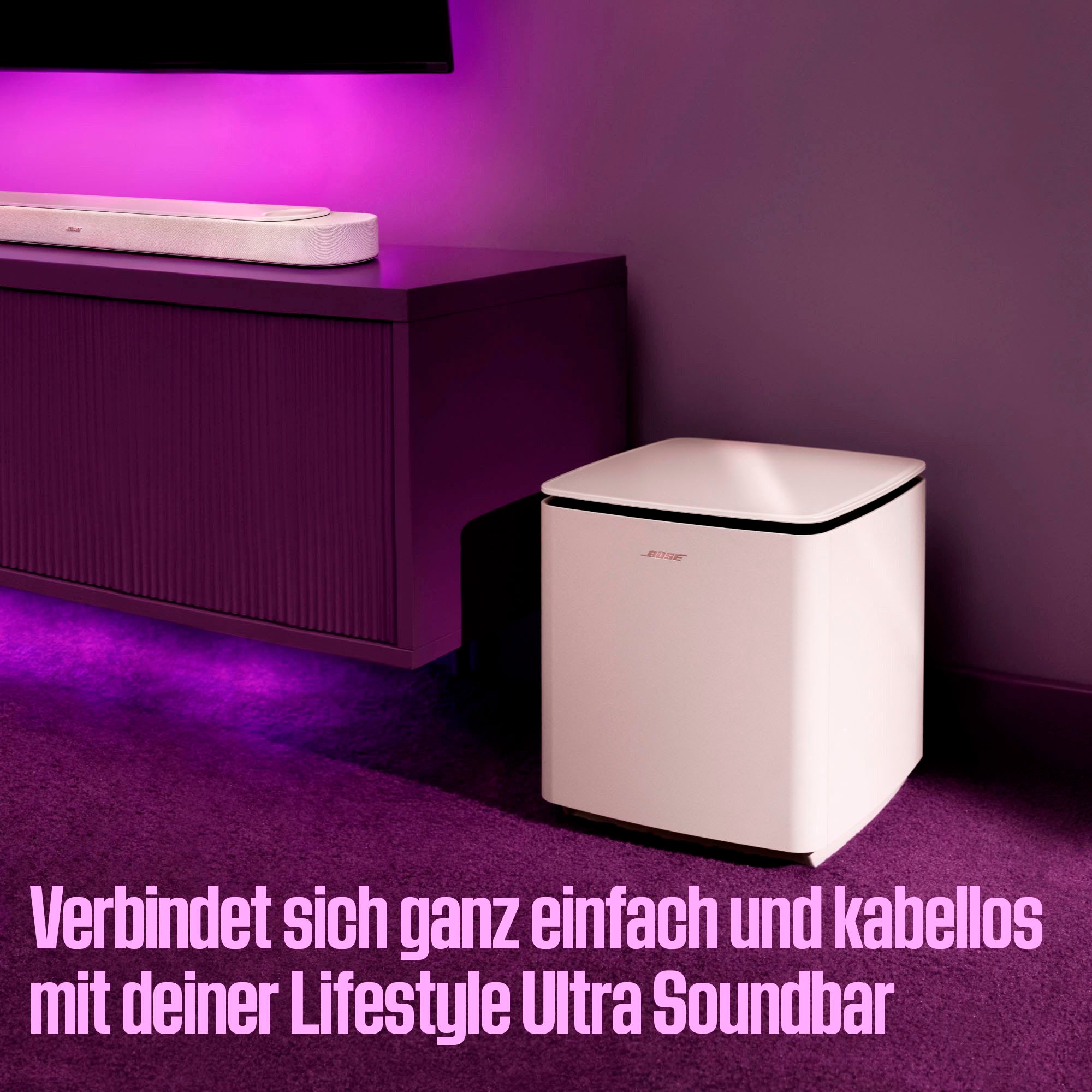 Bose Soundbar »Set: Lifestyle Ultra Soundbar + Lifestyle Ultra Subwoofer« 5.1.2 (Bluetooth | WLAN (WiFi) 360°-Sound | App-Steuerung | Multiroom | Sprachsteuerung )