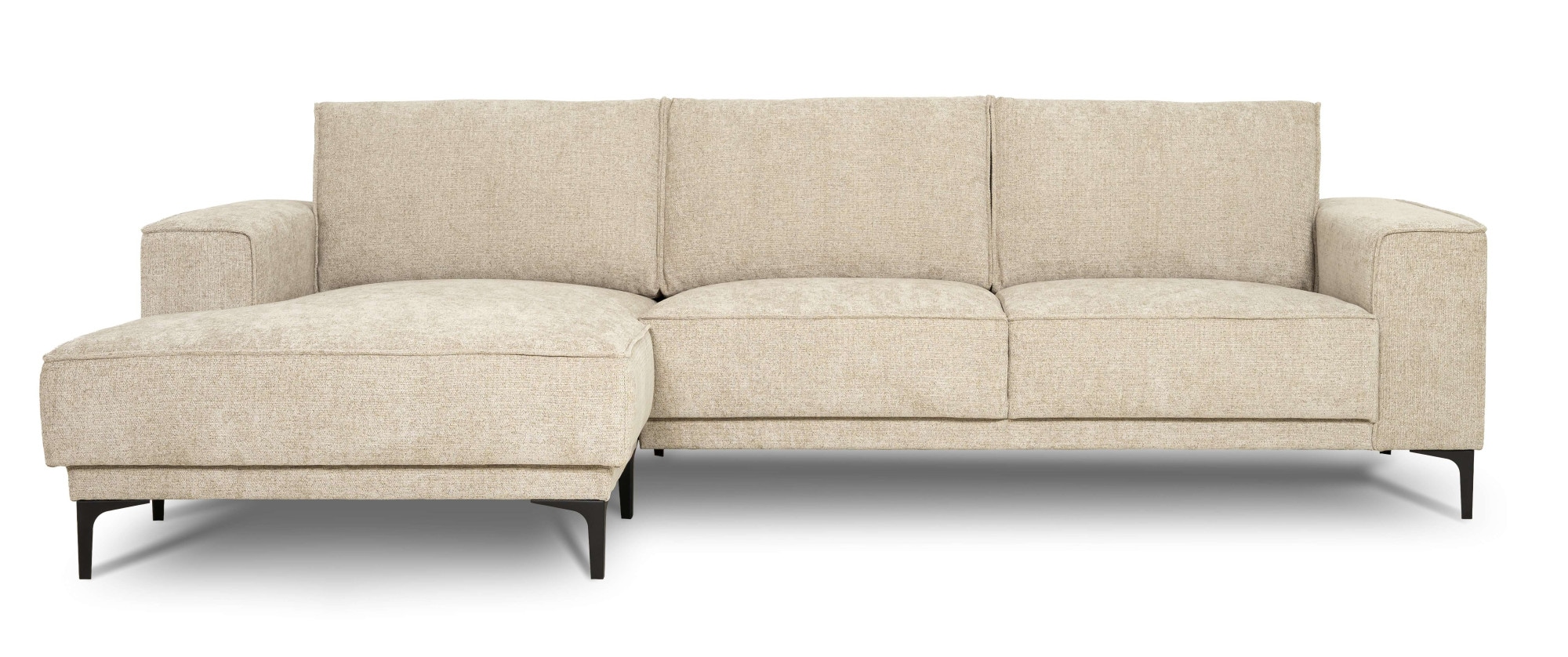 OTTO home Ecksofa »Polsterecke, Sofa, Oland mit modernem Chenille-Bezug« L-Form, 280 cm, Wellenunterfederung, Skandi-Design, Metallfüße