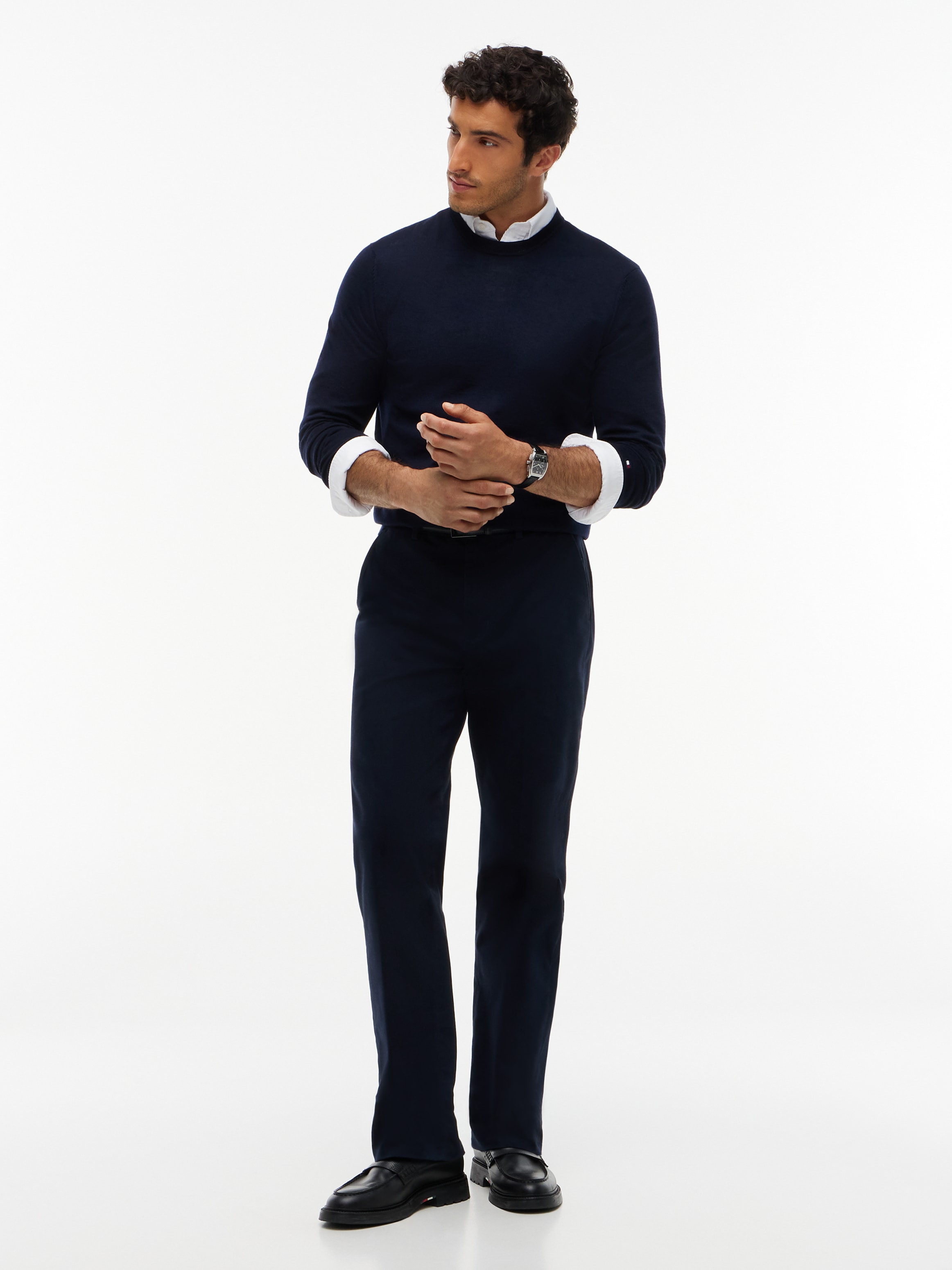 Tommy Hilfiger Wollpullover »NY MERINO CREWNECK SWEATER«