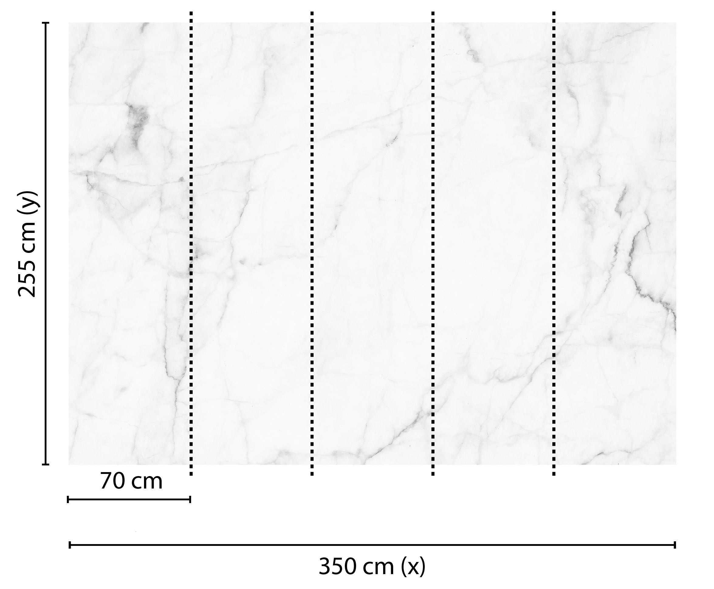 living walls Fototapete »Designwalls White Marble 2«, Vlies, Wand, Schräge, Decke