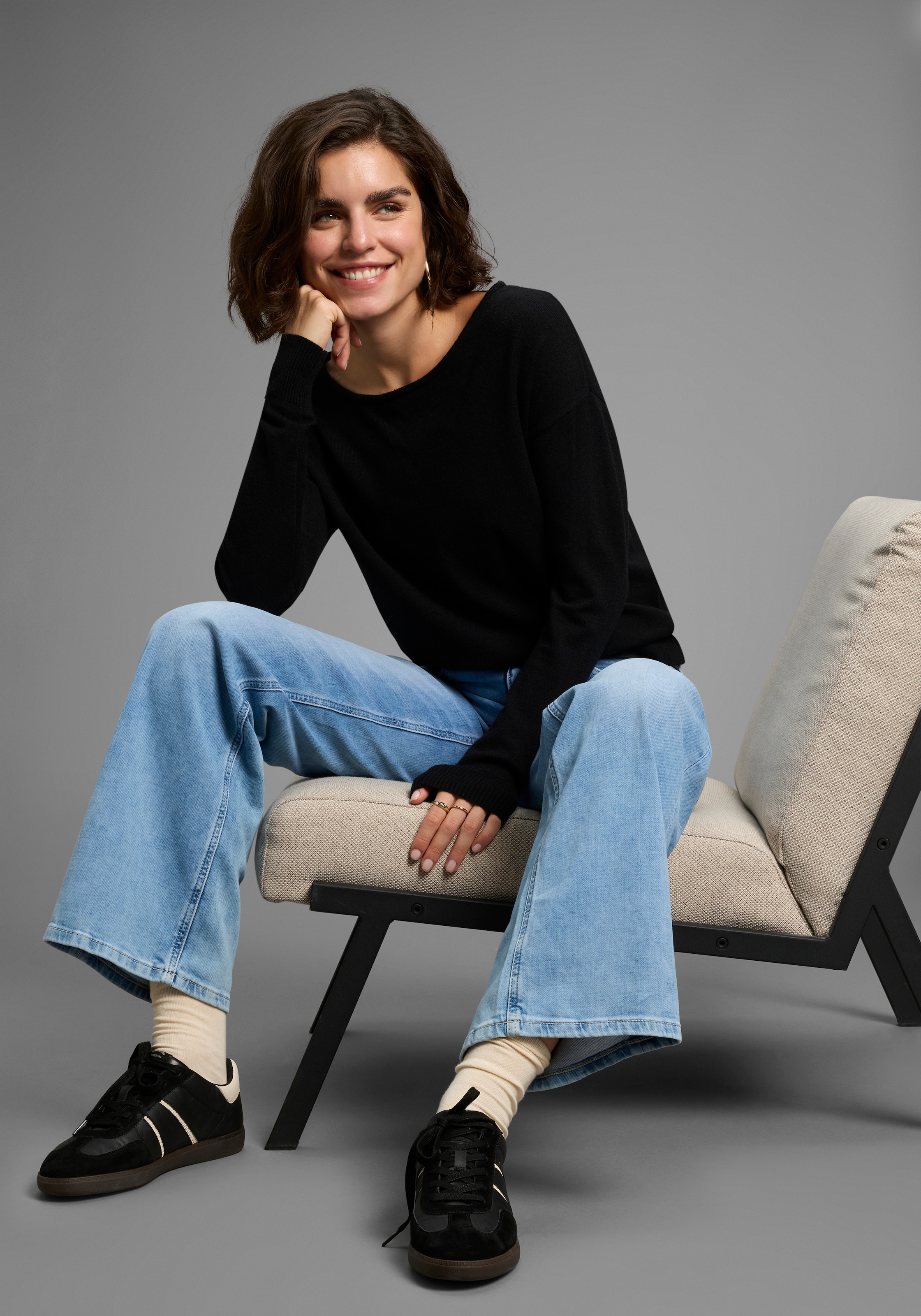 Laura Scott Strickpullover, mit Rückenschnürung - NEUE KOLLEKTION