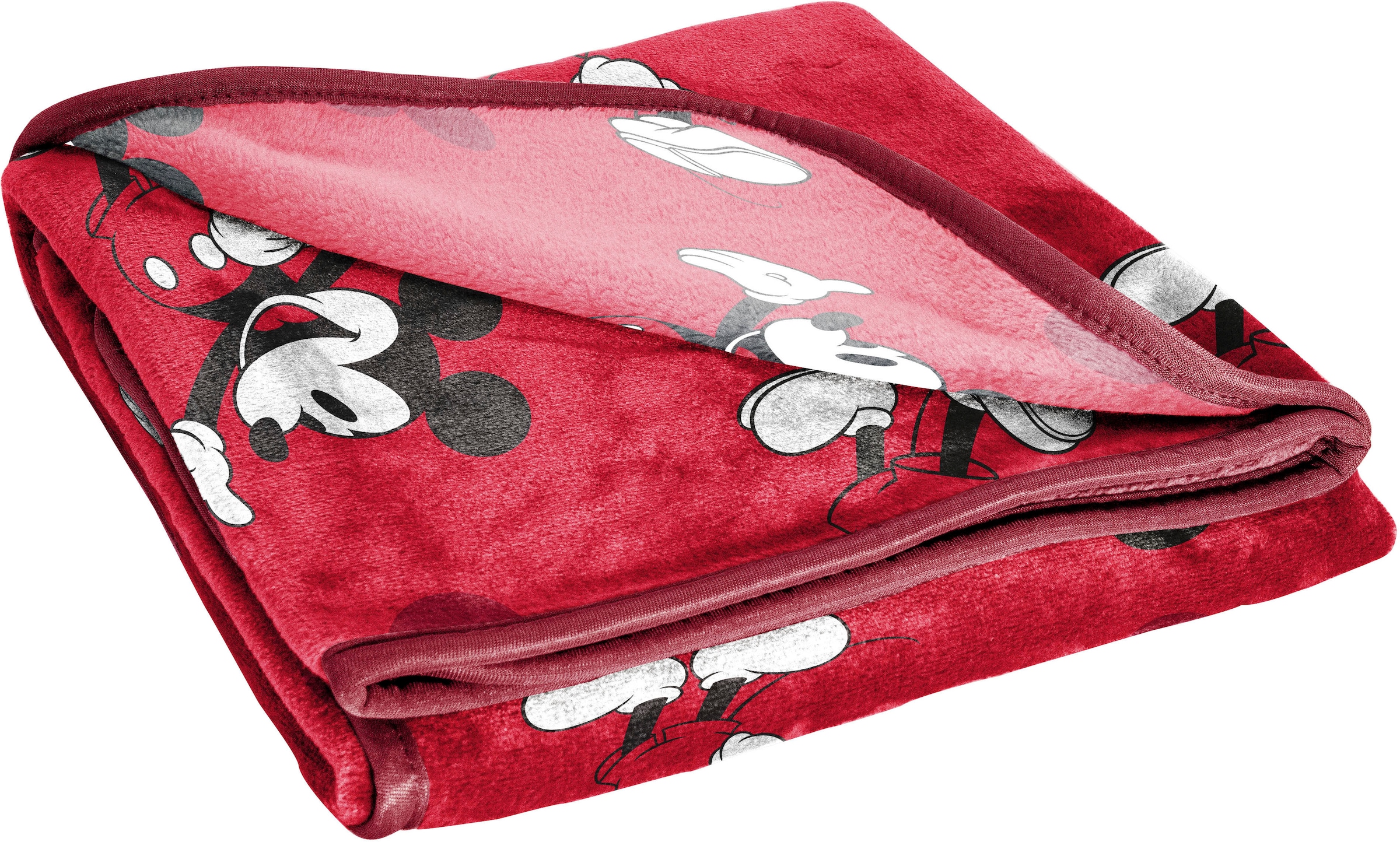 Disney Kinderdecke »Disney Decke Mickey Mouse rot, gemütliche Decke 130 x 150 cm« rot, gemütlich, 130 x 150 cm