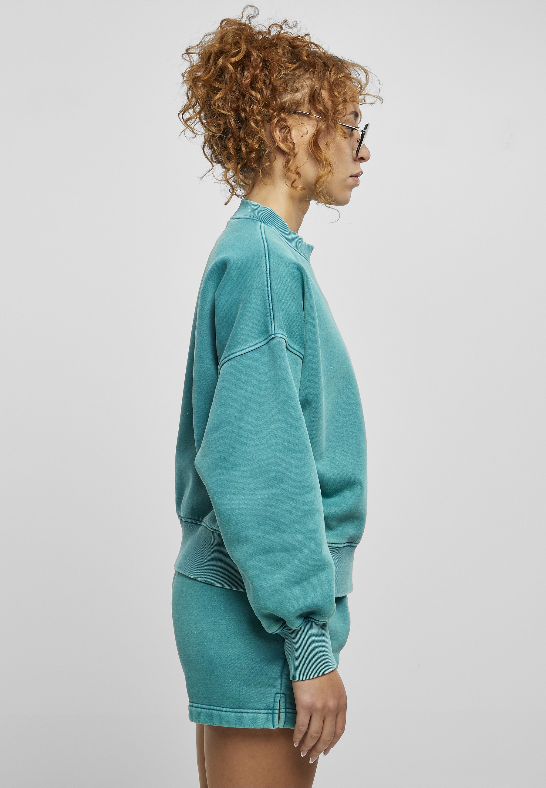 URBAN CLASSICS Sweater »Urban Classics Damen Ladies Oversized Stone Washed Crewneck«, 1 Stk.
