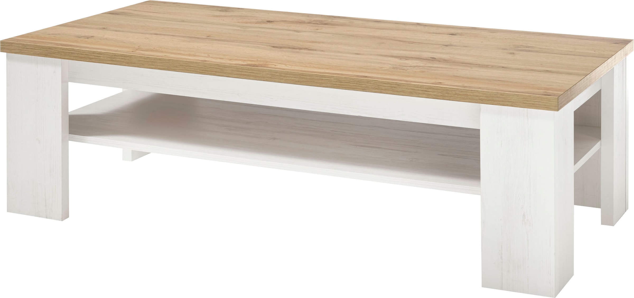 Sonoma Line Holz, | BAUR PRO aus Nachbildung Eiche Ablageboden, bestellen Platte mit Couchtisch,