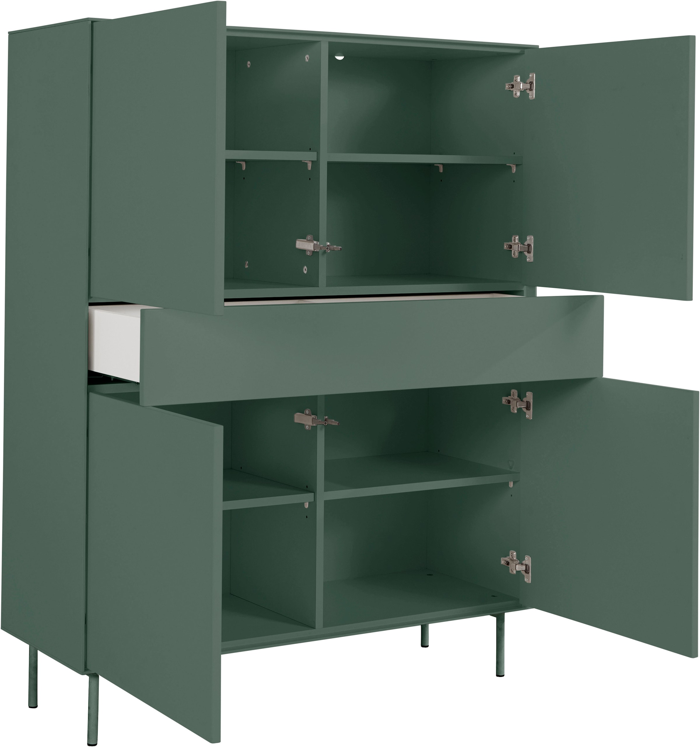 LeGer Home by Lena Gercke Highboard »Essentials«, Höhe: 144cm, MDF lackiert, Push-to-open-Funktion