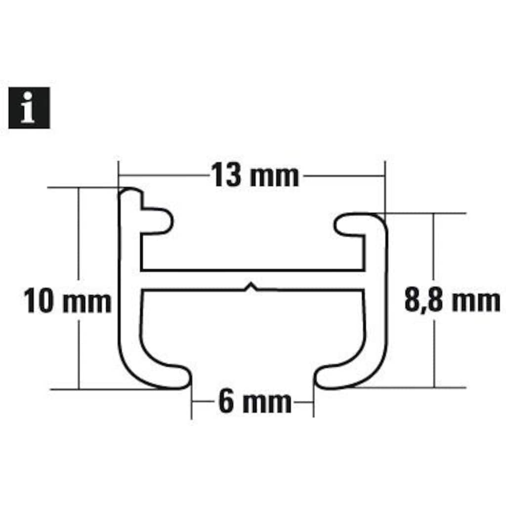 GARDINIA Gardinenschiene »Aluminiumschiene«, 1 läufig-läufig, kürzbar