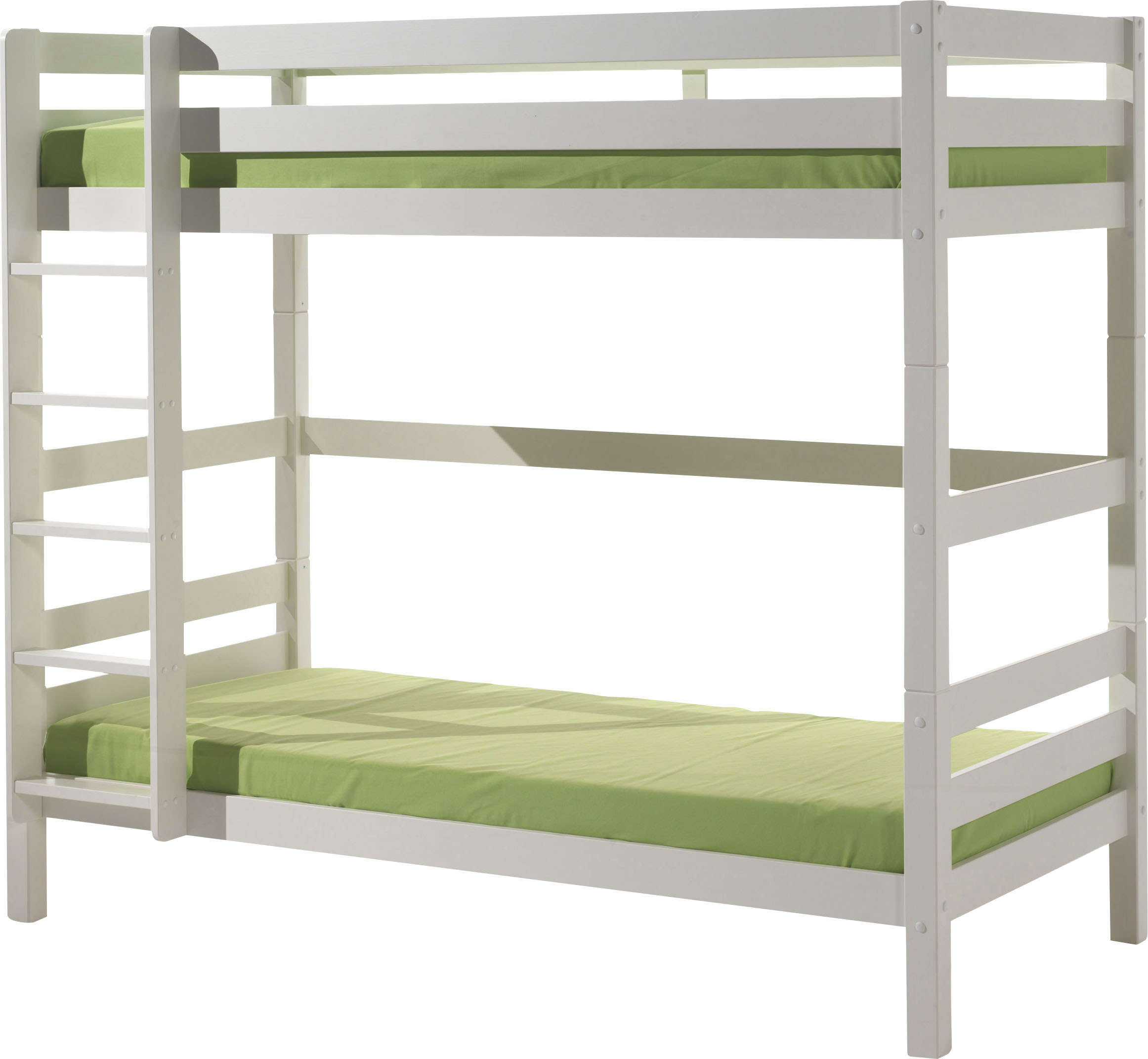 Thumbnail - Vipack Etagenbett "Pino, inkl. Rolllattenrost, Leiter und Absturzschutz" B/H/T ca. 210x182x105cm, massiv Kiefer verschie...