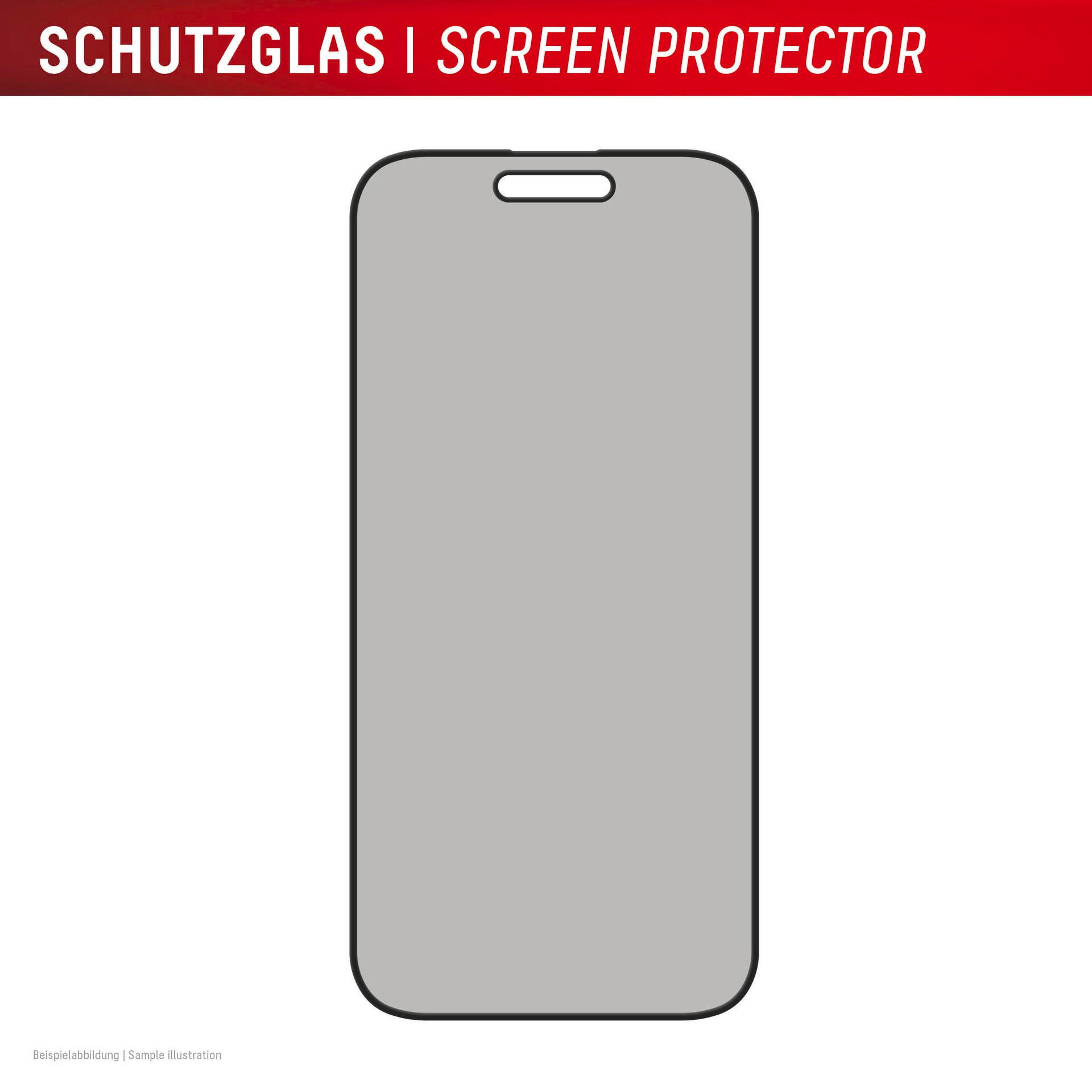 Displex Displayschutzglas »Privacy Glass Full Cover«, für Apple iPhone 16, (1 St.), Displayschutzfolie, Schutzfolie, Bildschirmschutz, kratz- & stoßfest