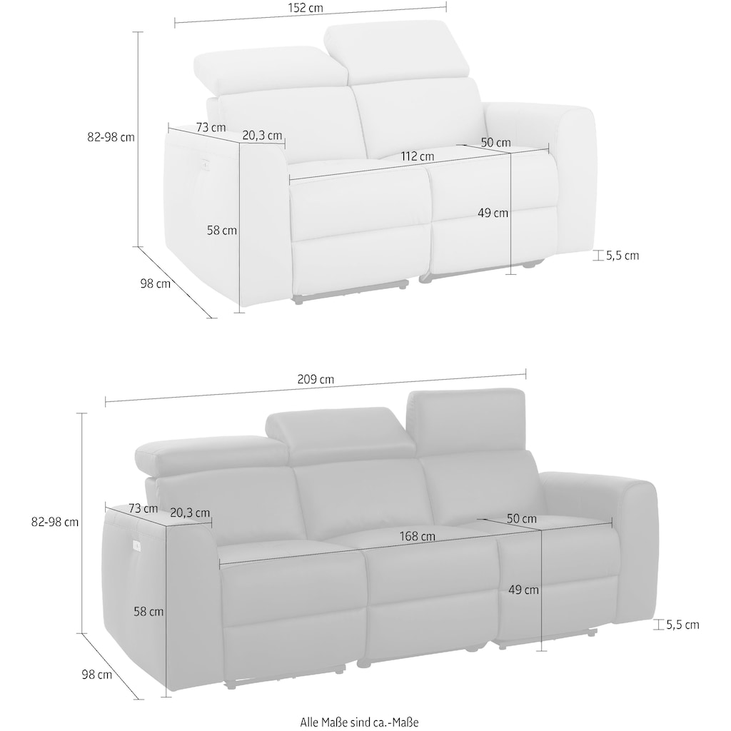 Home affaire Polstergarnitur »Sentrano«, (Set, 2 tlg.)