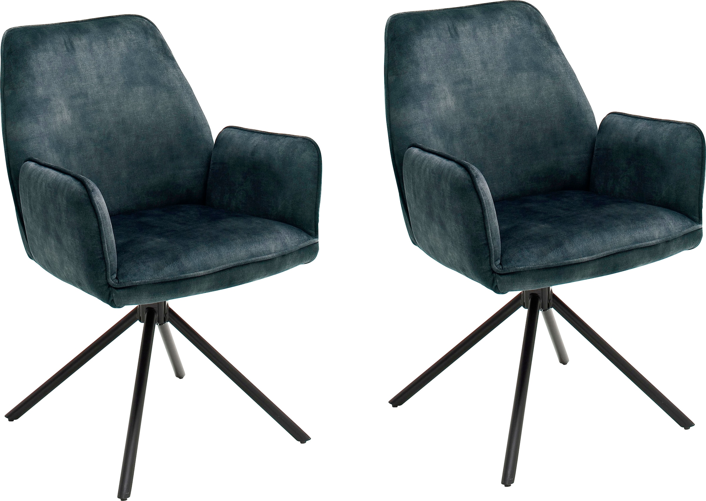 MCA furniture Esszimmerstuhl "Ottawa mit Armlehne" (Set) 2 Stk.Vintage Velo günstig online kaufen