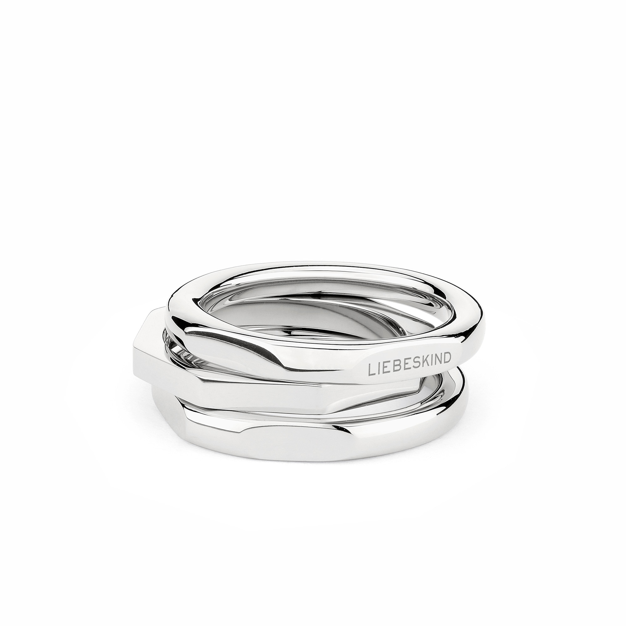 Liebeskind Berlin Ring-Set »Schmuck Geschenk Edelstahl Ring Urban Chic«, (Set, 3 tlg.)