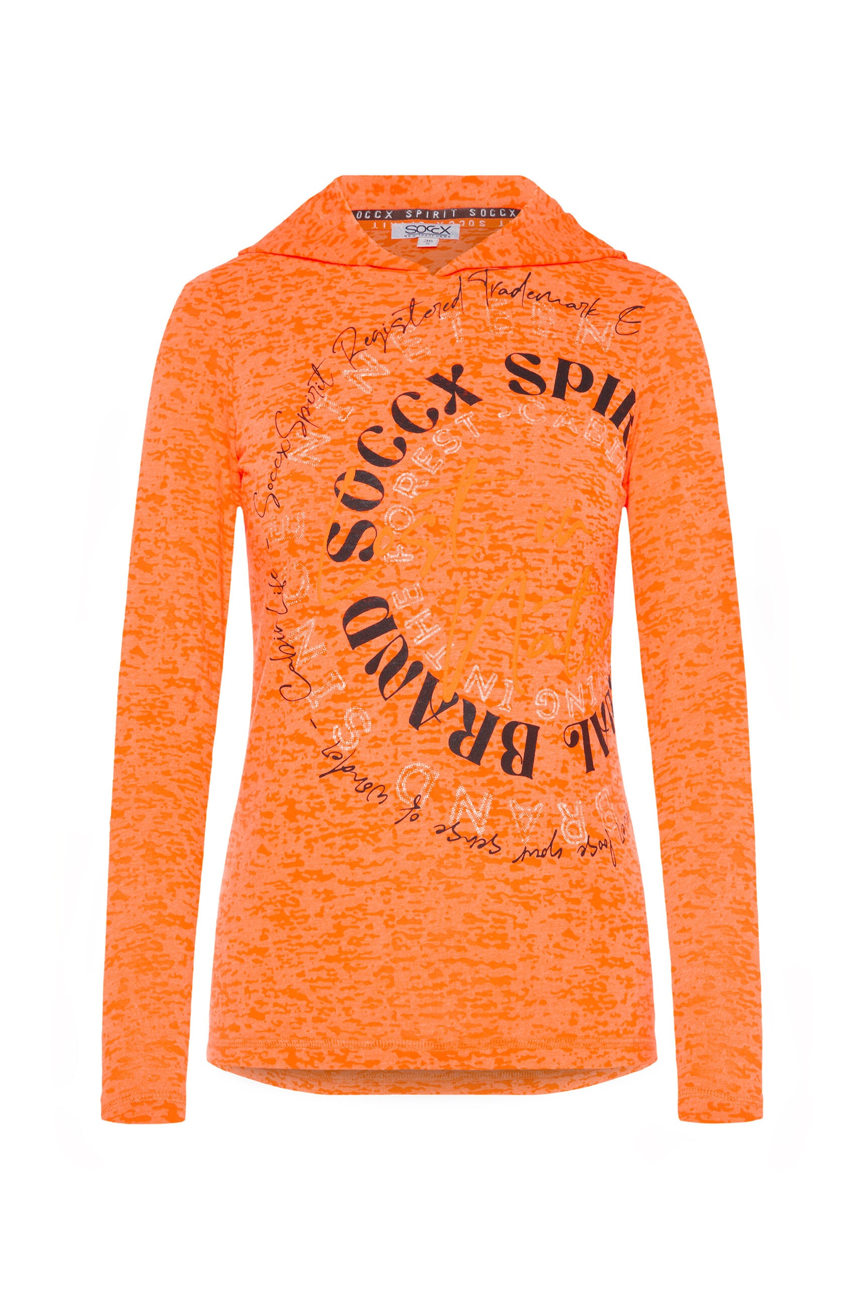SOCCX Kapuzenshirt, mit Ausbrenner-Effekten