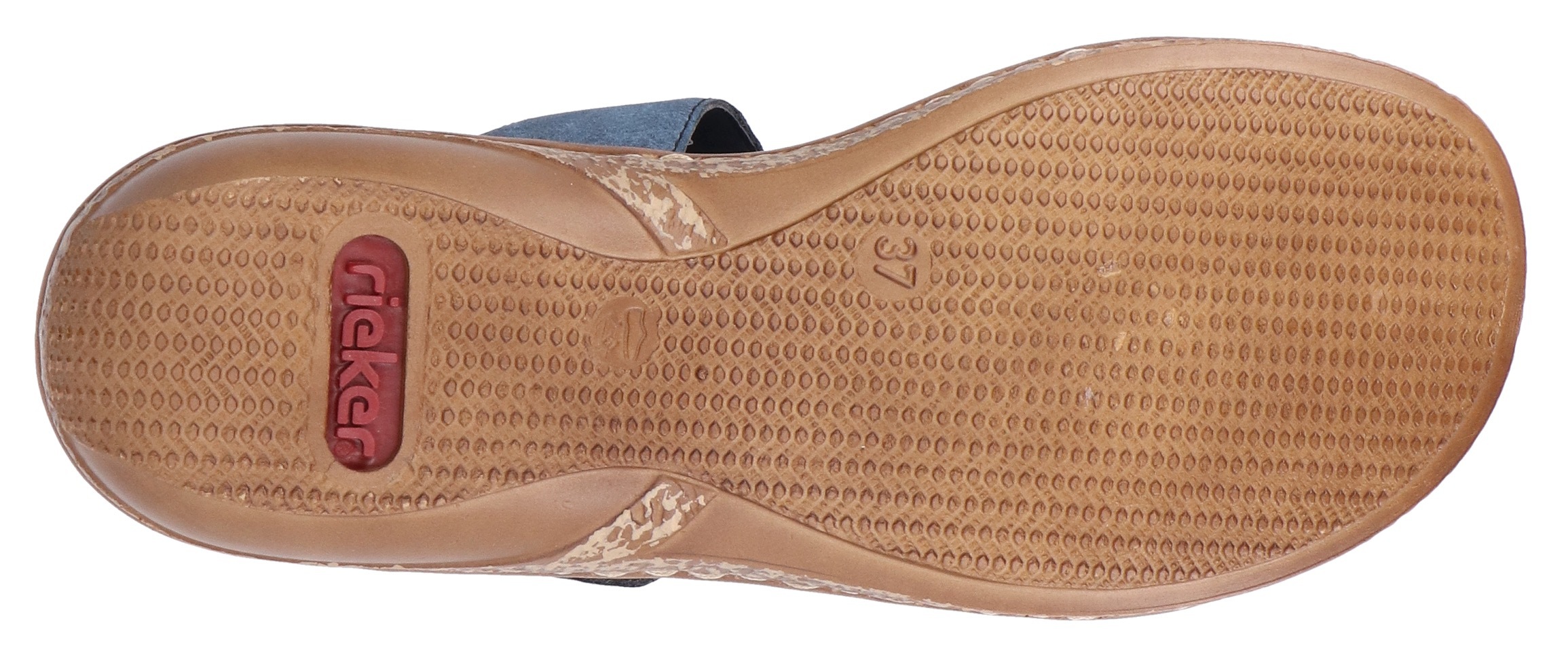 Thumbnail - Rieker Pantolette Keilabsatz, Sommerschuh, Schlappen mit Pailetten- und Perlenbesatz