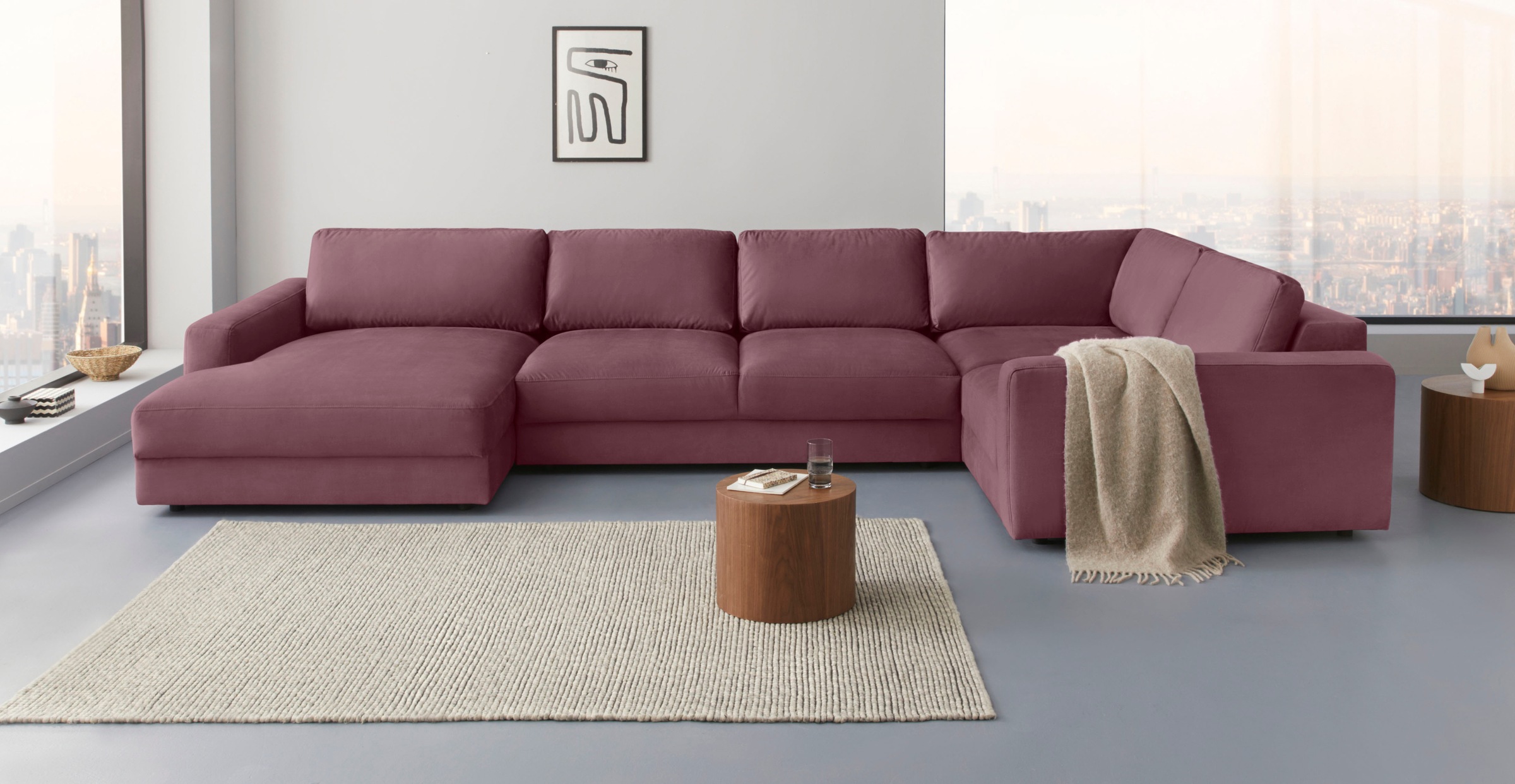 Places of Style Wohnlandschaft "Bloomfield, Mega Polsterprogramm, Breite 40 günstig online kaufen