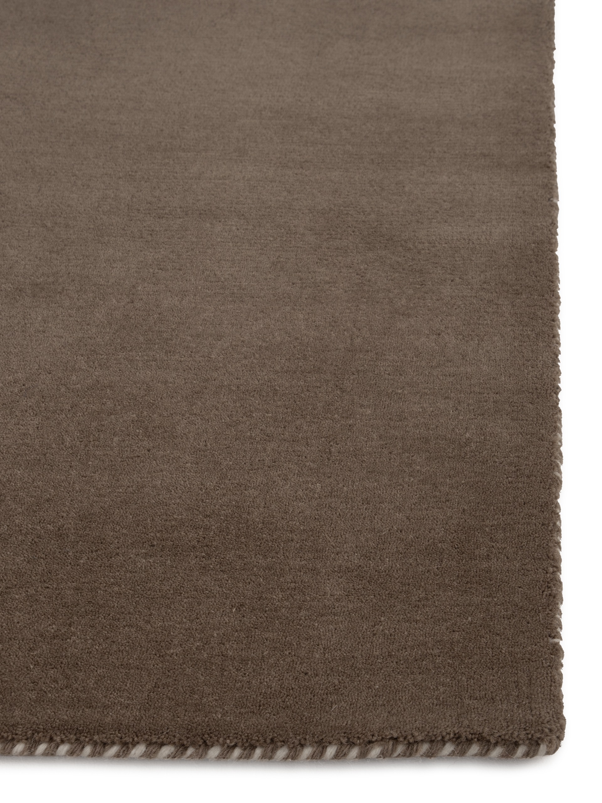 carpetfine Wollteppich »Gabbeh Lola Uni«, rechteckig, 14 mm Höhe, mit natürlichem Pflanzenmaterial von Hand gewebt, auch in Rund
