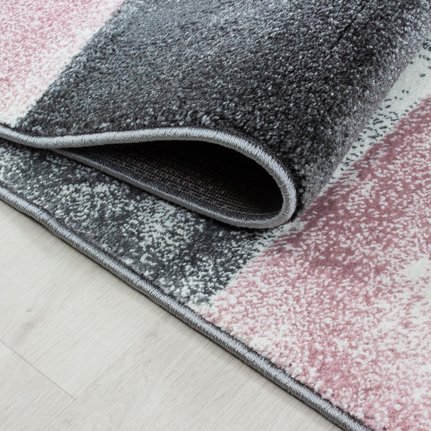 Teppich AYYILDIZ TEPPICHE "Hawaii 1710" Gr. 6, pink, B:200cm L:290cm, Kunstfaser, Teppiche, Teppich, Läufer, handgearbeiteter Konturenschnitt, Kurzflor, Wohnzimmer 2