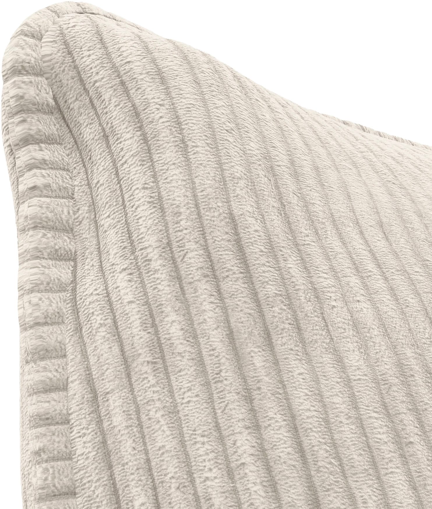 TRENDMANUFAKTUR Ecksofa »Fordon II, Schlafsofa mit Bettkasten, Couch in L-Form, Breite 250 cm«, in Cordstoff HYPER, cream, Armlehne rechts