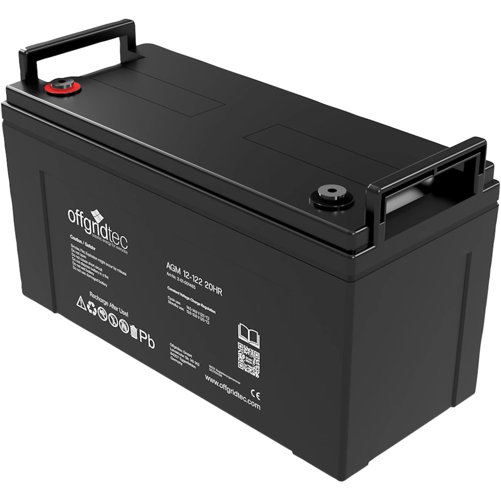 offgridtec Solarakkus »AGM Solarbatterie«, 122000 mAh, 12 V