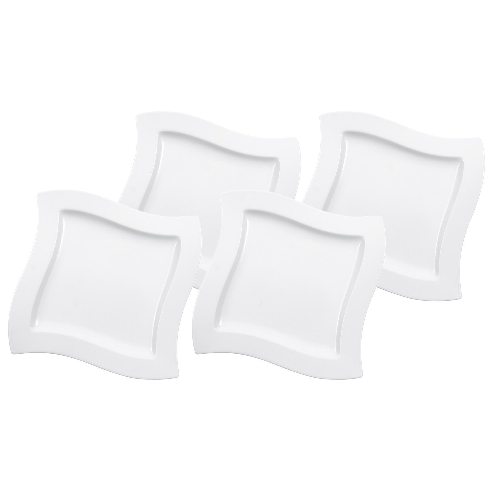 Villeroy & Boch Speiseteller "Speiseteller NewWave ø 27 cm 4er Set weiß"