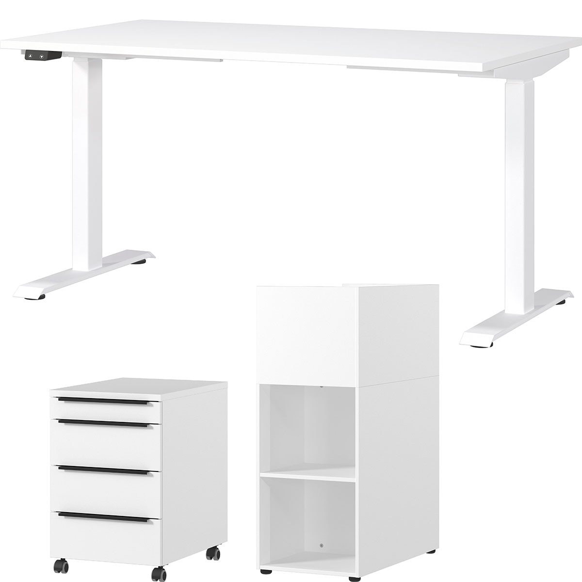 Büromöbel-Set »Mailand«, (3 tlg.), inkl. Schreibtisch, Rollcontainer und Raumteiler