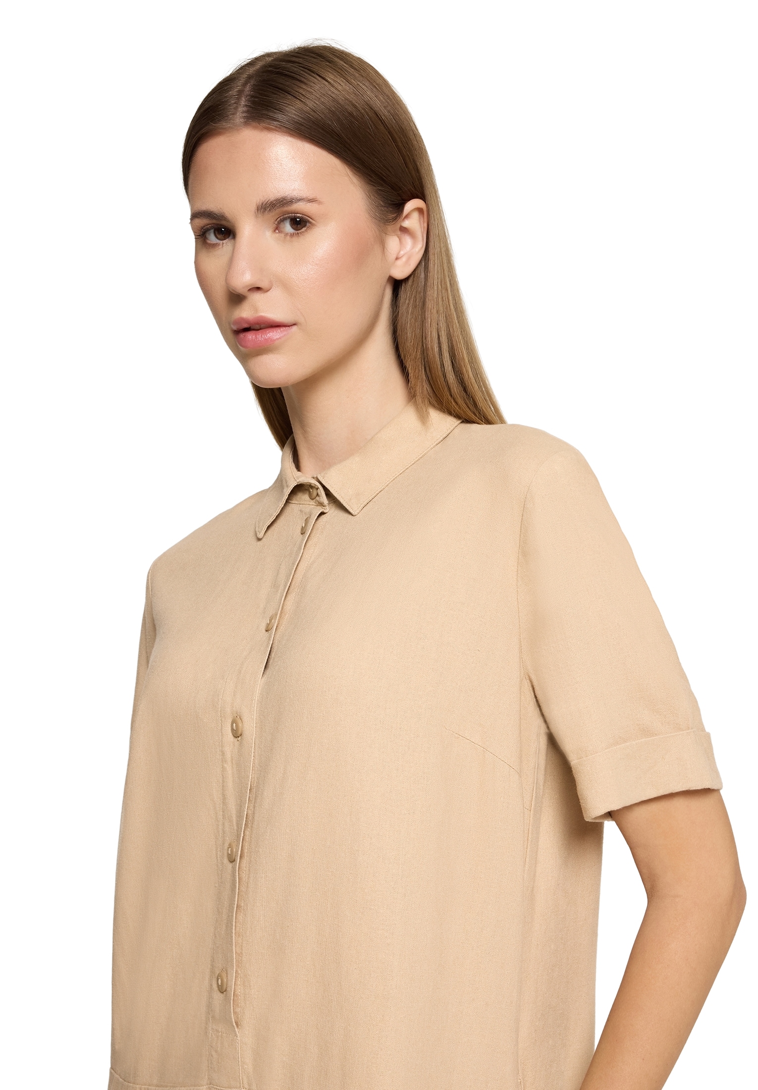 Betty Barclay Sommerkleid »Betty Barclay Damen Leinenkleid mit Knopfleiste«, Form