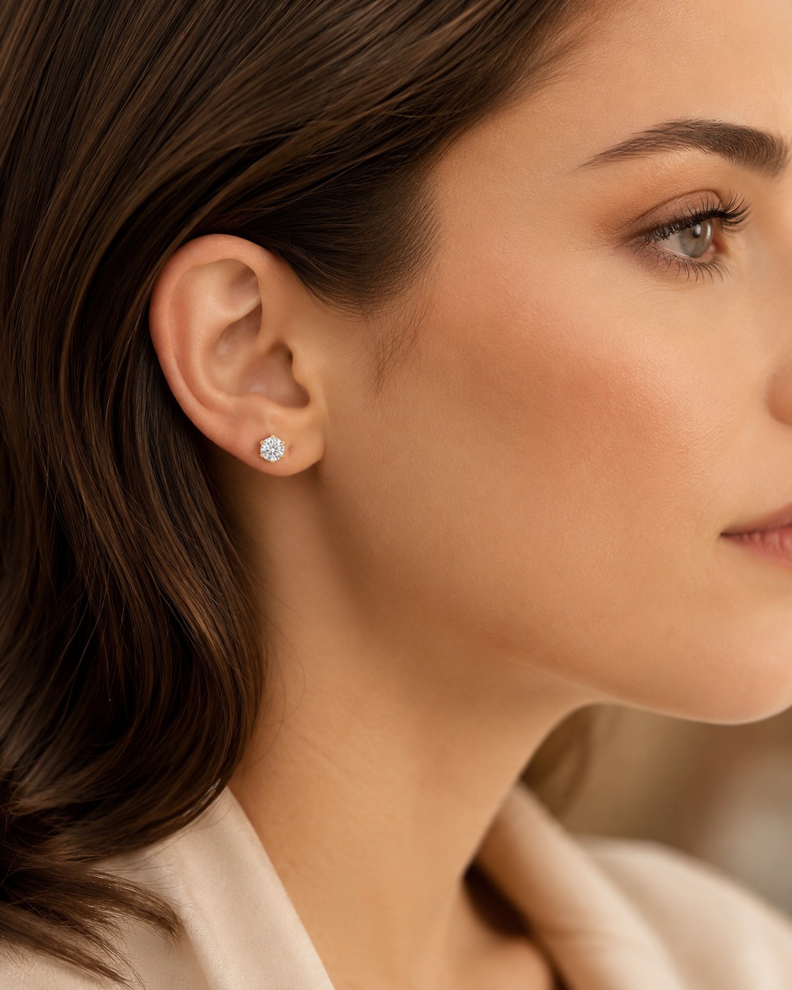 ONE ELEMENT Paar Ohrstecker »Ohrstecker Ohrringe aus 585 Gold« mit 2 Lab Grown Diamanten 2 ct