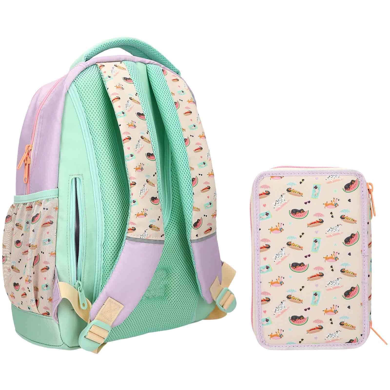 Depesche Rucksack »Schul-Set SUNNY DOG TOPModel 2er Set bunt«