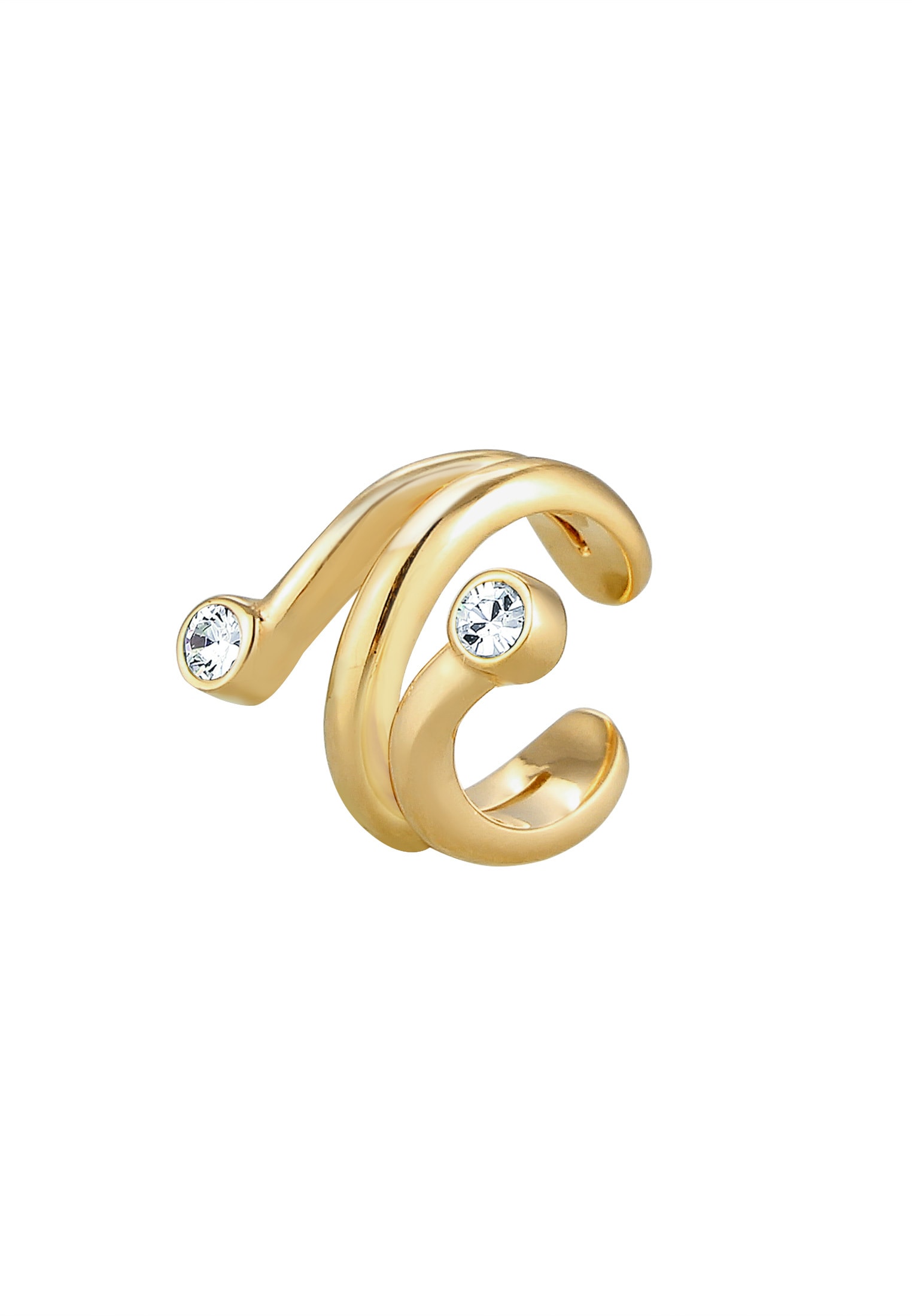 Elli Single-Ohrhaken »Single Earcuff Ohrklemme Kristalle 925 Silber«