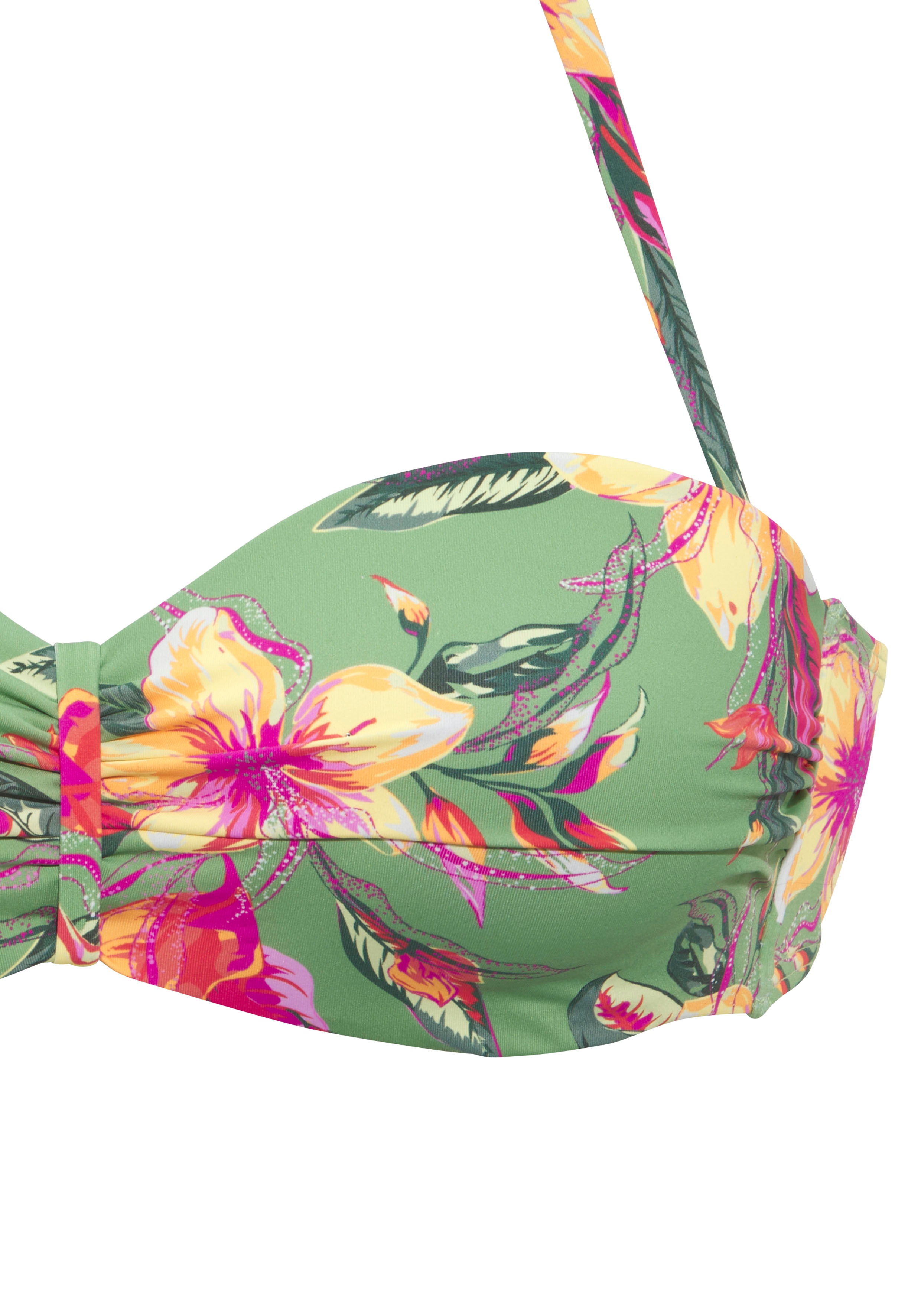 Thumbnail - LASCANA Bügel-Bandeau-Bikini-Top "Malia" mit tropischem Print