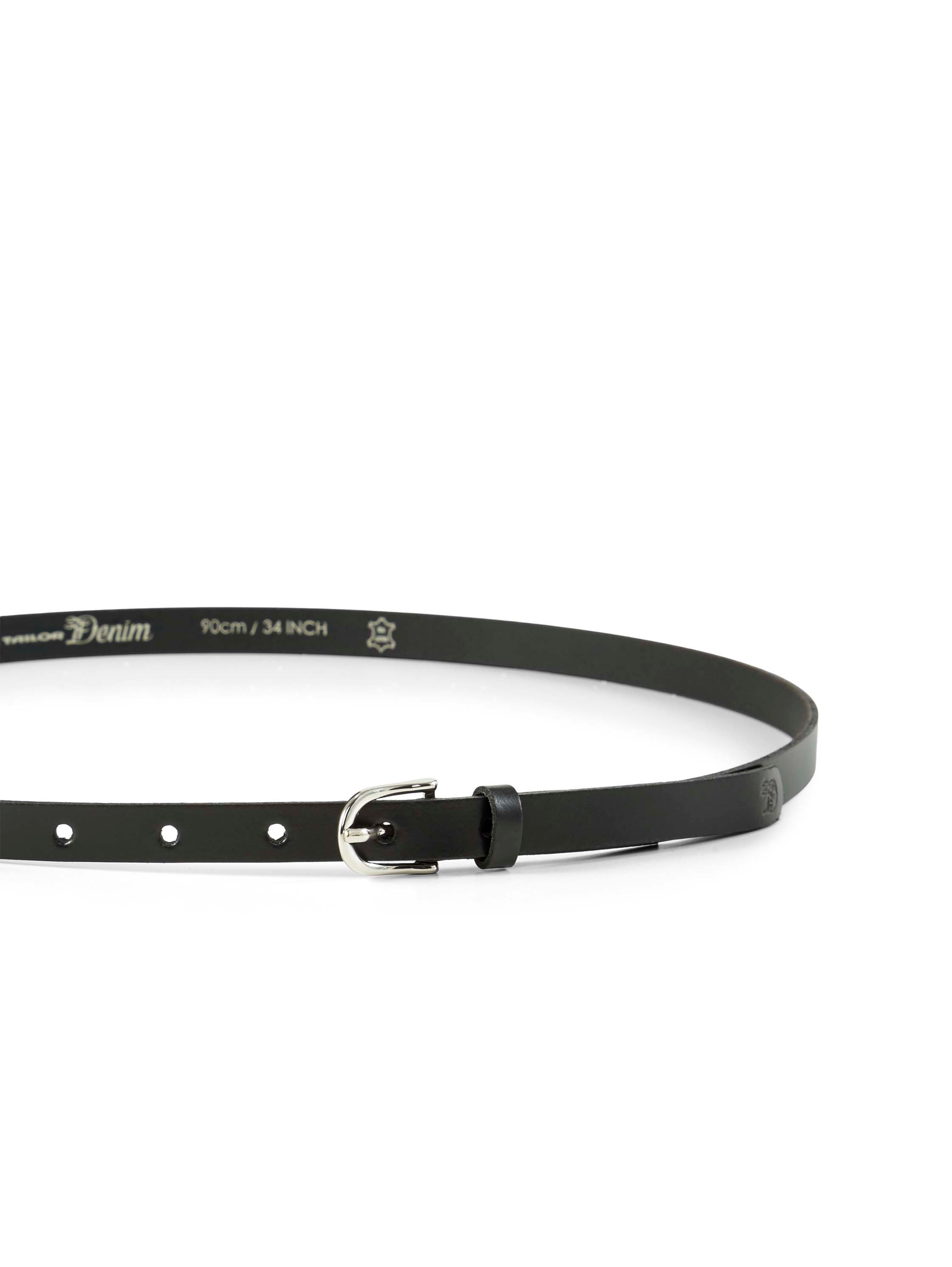 Thumbnail - TOM TAILOR Synthetikgürtel "TTDPAULA" aus glattem Echtleder mit filigraner Dornschließe – 1,5 cm schmal