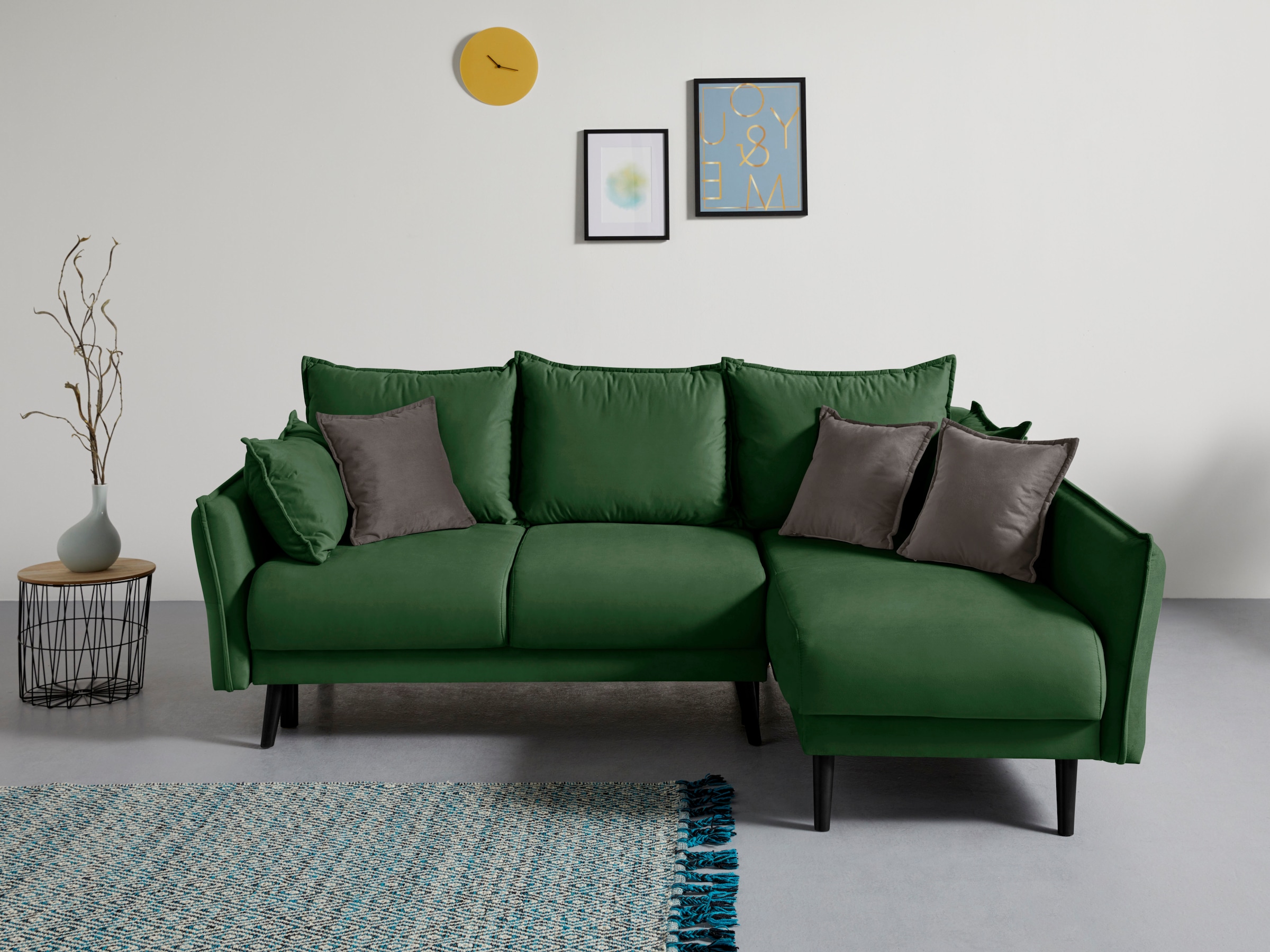 Home affaire Ecksofa "Asra L-Form" incl. Bettfunktion und Bettkasten, Seite günstig online kaufen