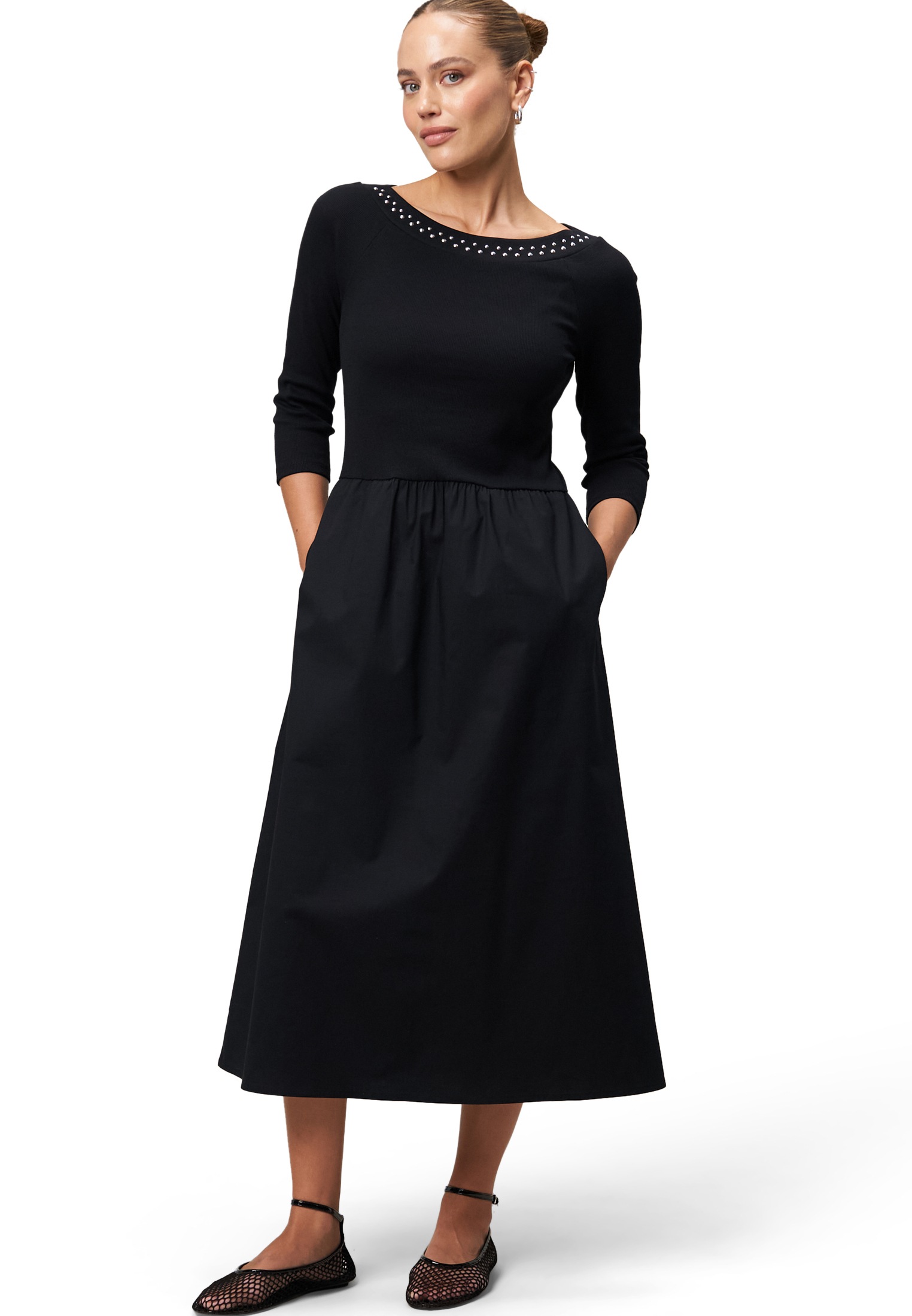 Zero Midikleid "Damen A-Linie mit Nieten" Ohne Tasche weiteres Detail günstig online kaufen