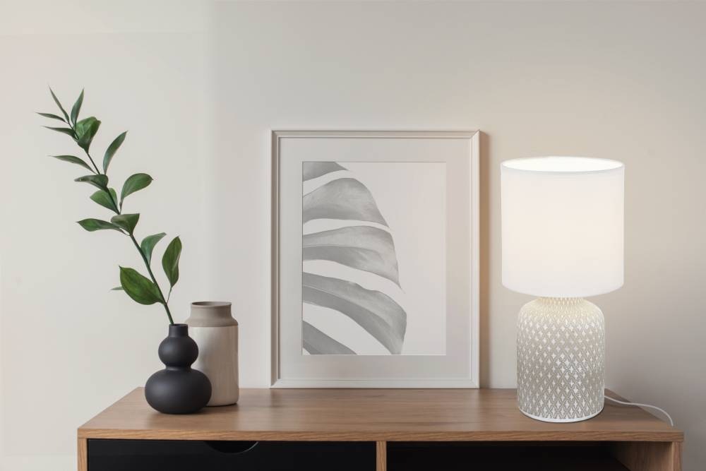 EGLO Tischleuchte »BELLARIVA« E14 1 Stk. H 32 cm, Tischlampe, Nachttischleuchte