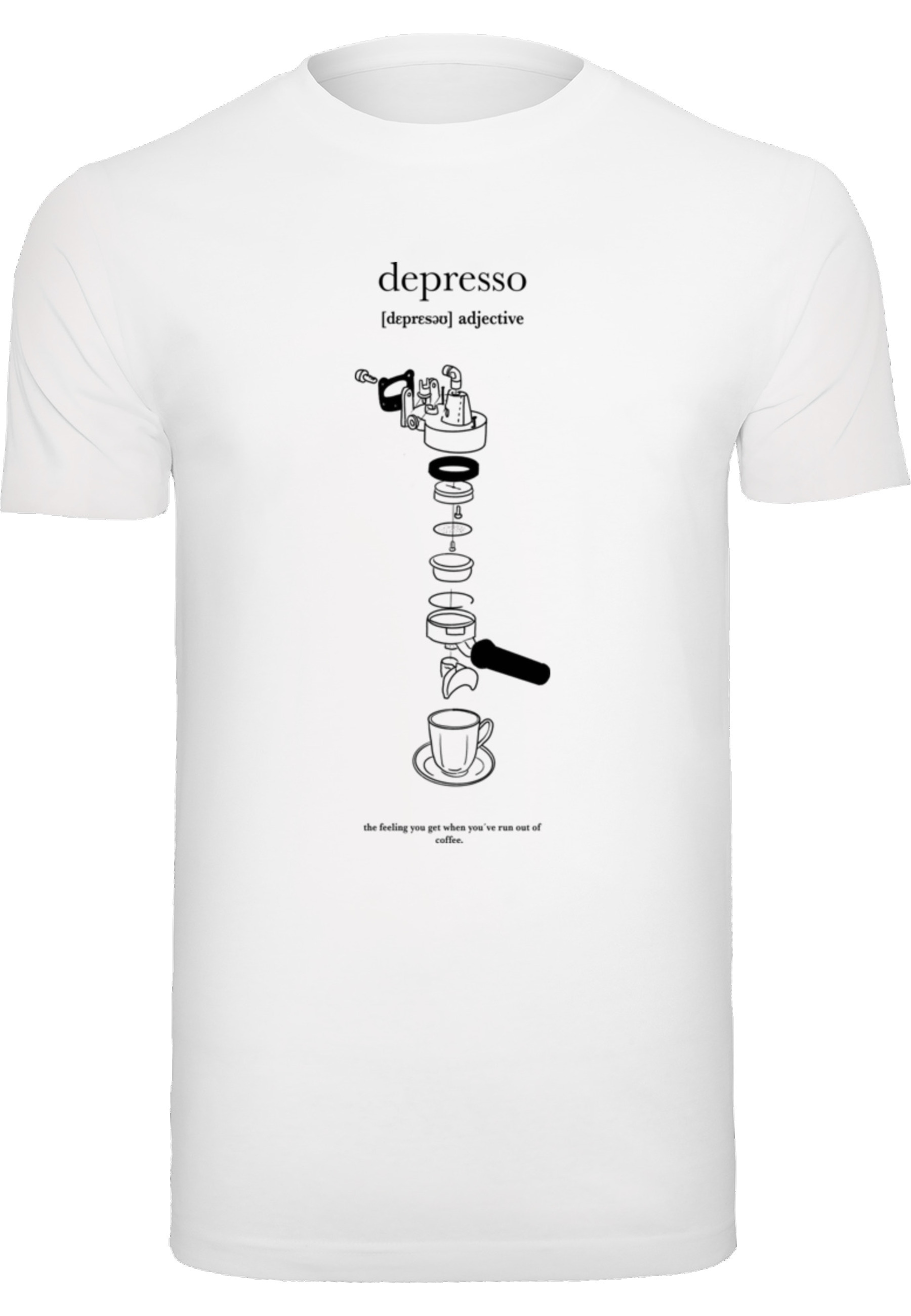 MisterTee T-Shirt "MisterTee Depresso T-Shirt Round Neck" 1 Stk. günstig online kaufen
