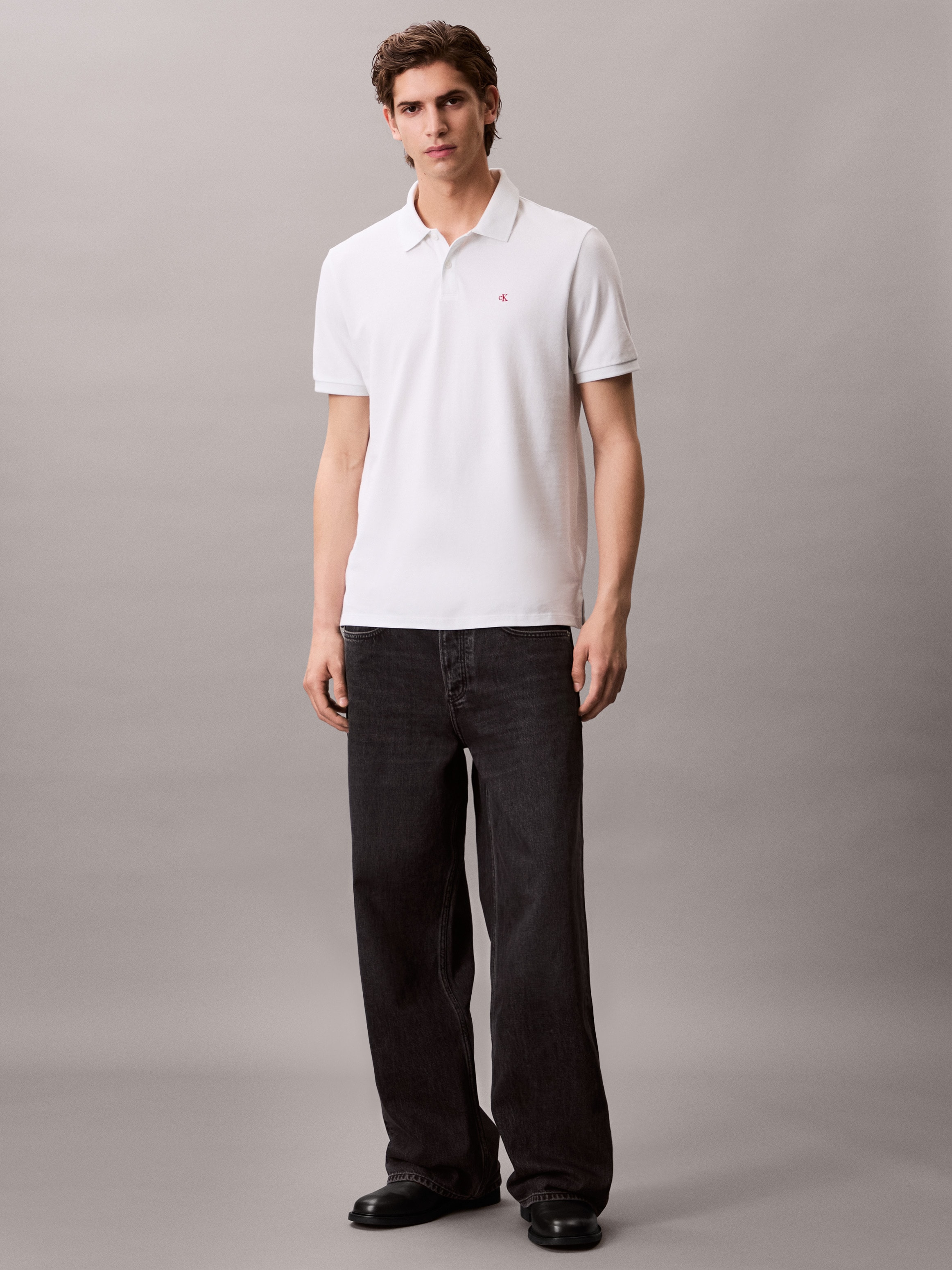 Calvin Klein Jeans Poloshirt »SS CASUAL PIQUE CLASSIC POLO«, Mit Rundhalsausschnitt