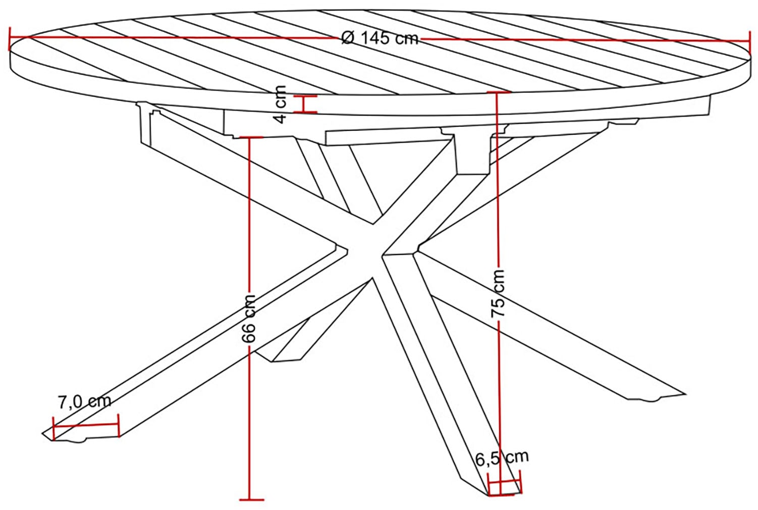 Destiny Garten-Essgruppe »MOLINO ARONA Essgruppe 4 Se + Tisch Ø145/199cm« Set,  Tisch ausziehbar