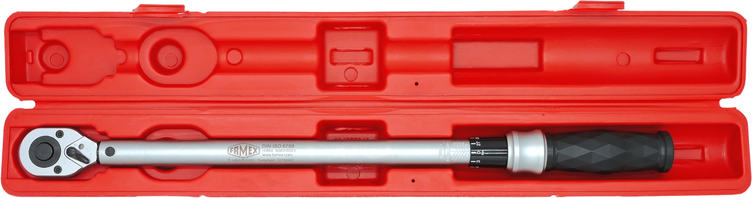 FAMEX Drehmomentschlüssel »10864 - PROFESSIONAL - R+L«, 12,5 mm (1/2-Zoll)-Antrieb, 50-350 Nm, Messung in beide Drehrichtungen