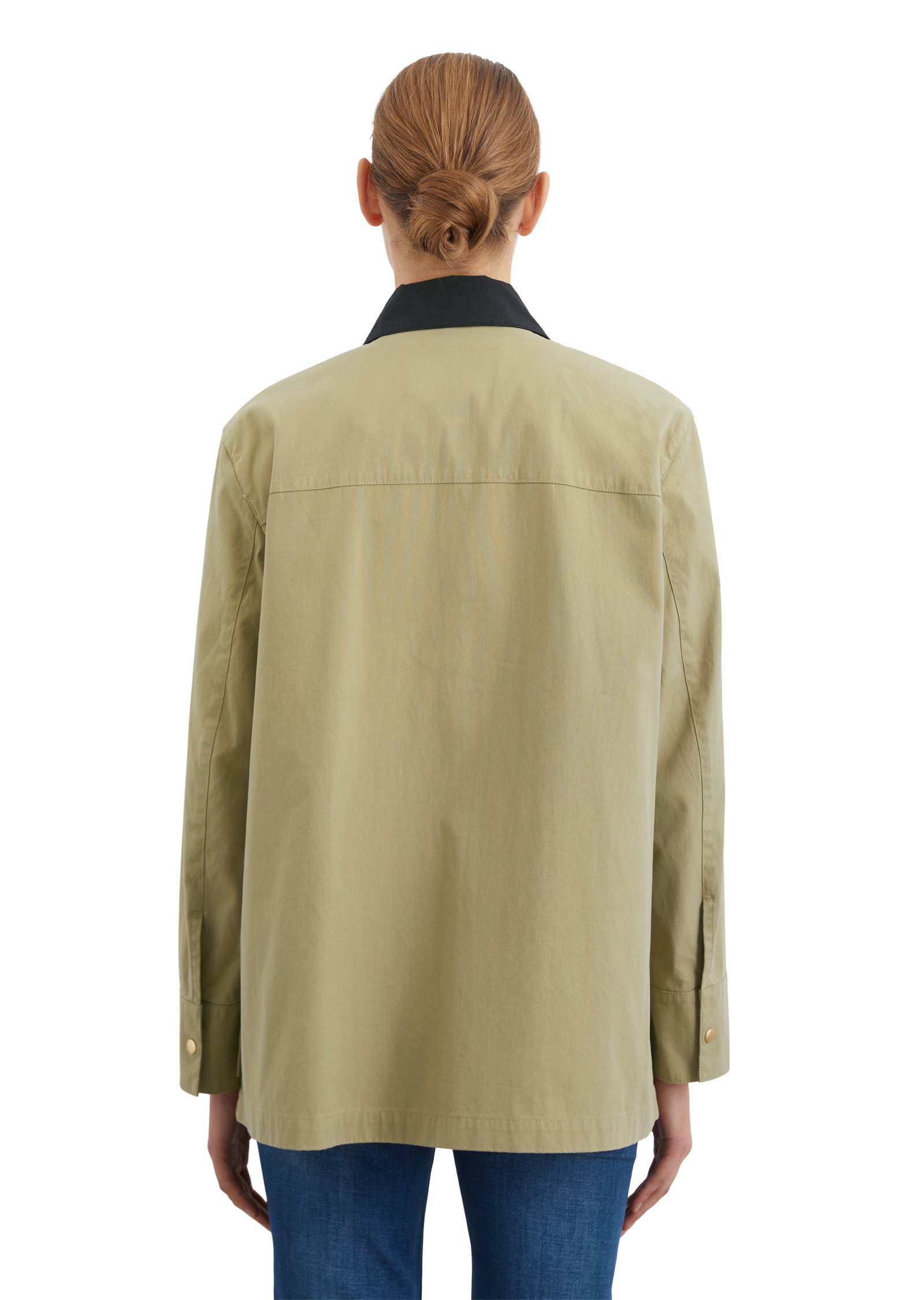 Marc O'Polo Outdoorjacke »aus Organic-Cotton-Nylon-Mix«, ohne Kapuze
