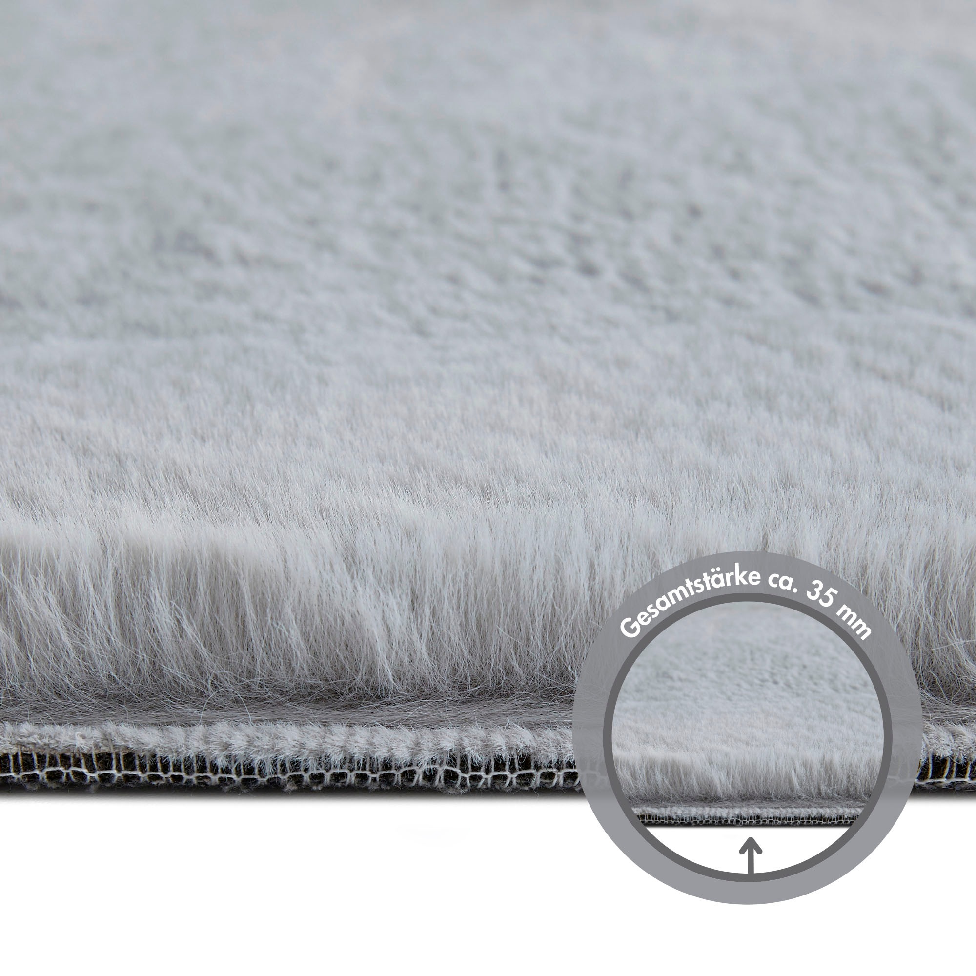 LUXOR living Fellteppich »Novara«, rechteckig, 30 mm Höhe, Kunstfell, Kaninchenfell-Haptik, besonders weicher Hochflor