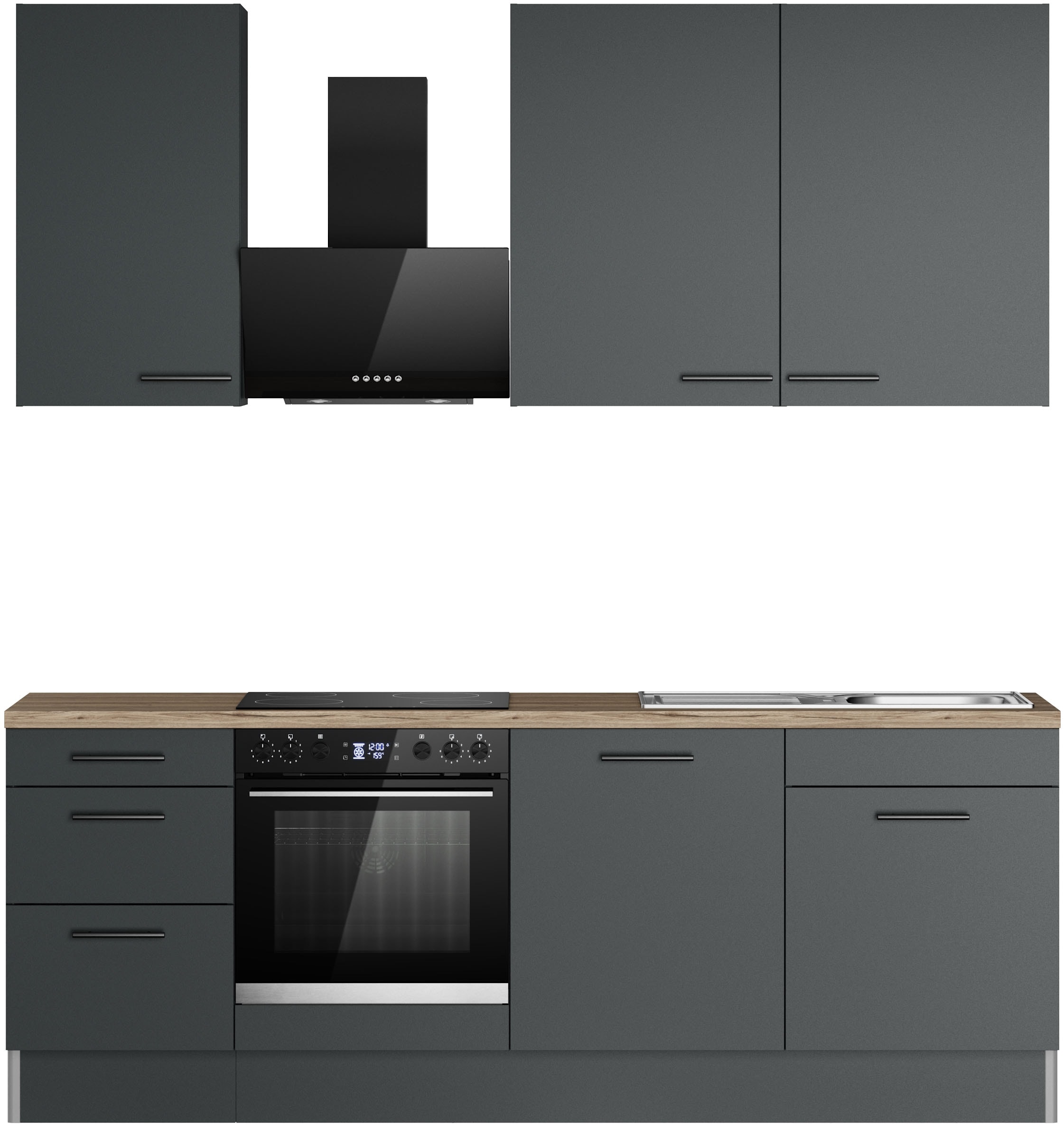 OPTIFIT Küchenzeile "Fiona", Breite 230 cm, mit Hanseatic-E-Geräten in Prem günstig online kaufen
