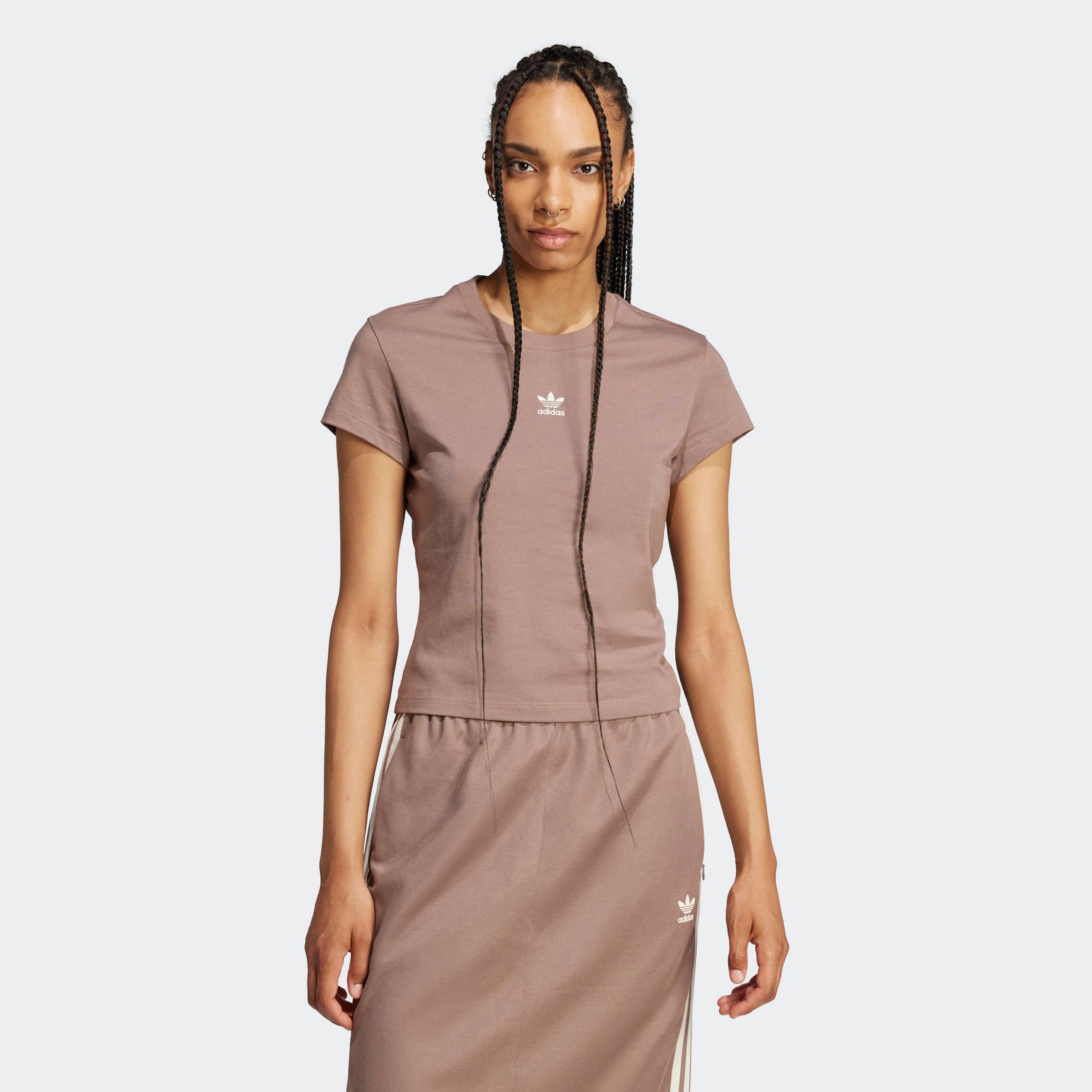 adidas Originals "ESS SLIM TEE" sportlicher Stil, schmale Silhouette, aus S günstig online kaufen