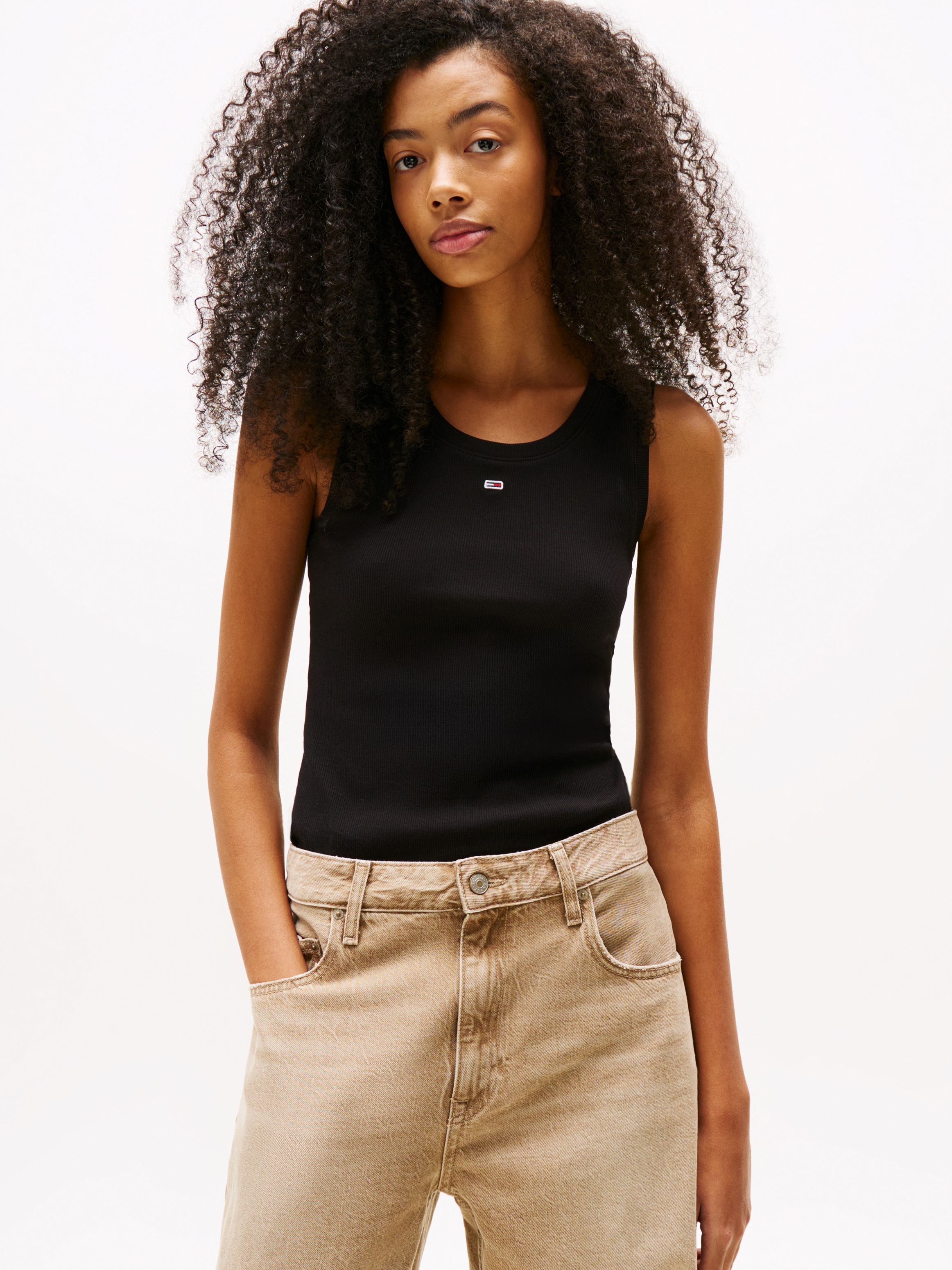 Tommy Jeans Tanktop "TJW ESSENTIAL RIB TANK EXT", in gerippter Struktur, Sl günstig online kaufen