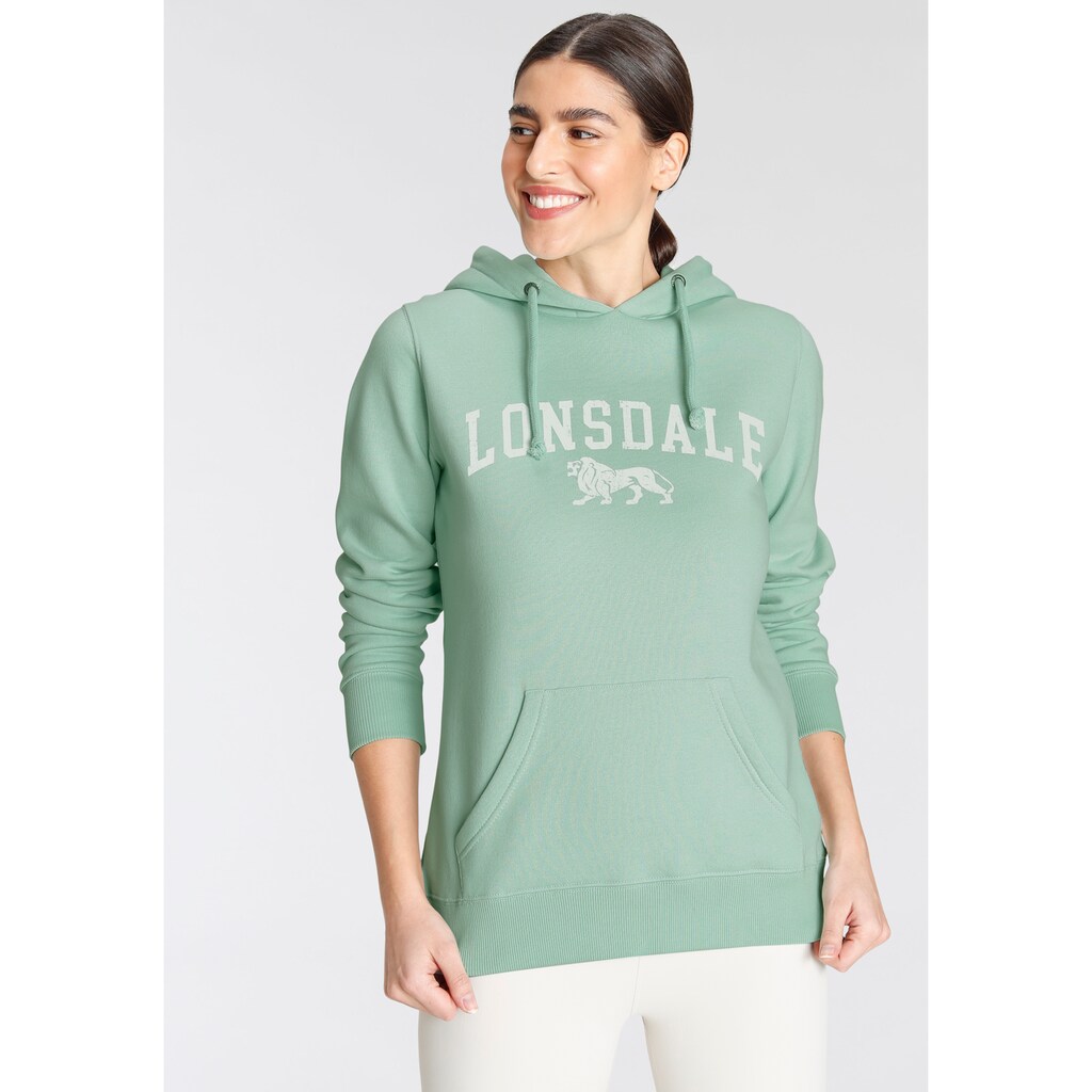 Damenmode Shirts & Sweatshirts Lonsdale Kapuzensweatshirt »BALNACOIL« khaki