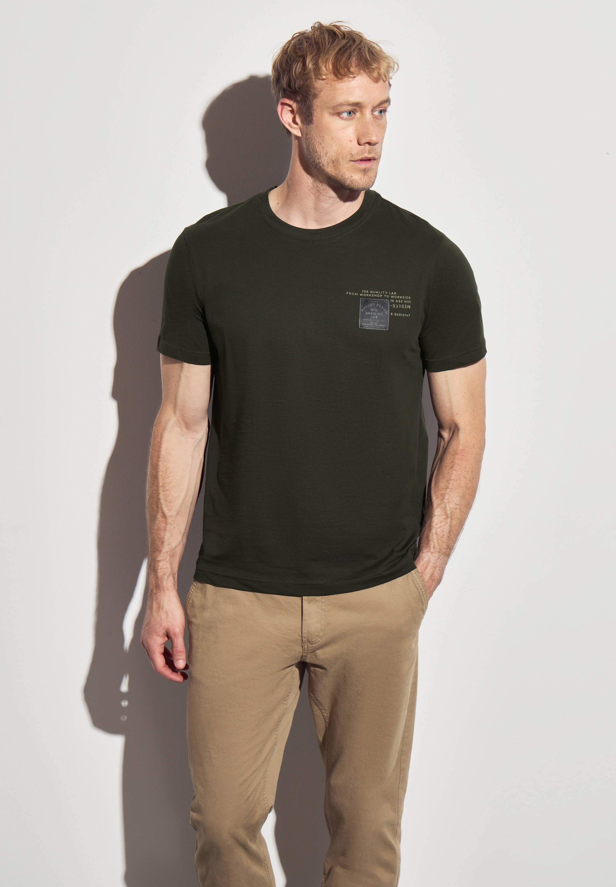 STREET ONE MEN T-Shirt, aus reiner Baumwolle günstig online kaufen