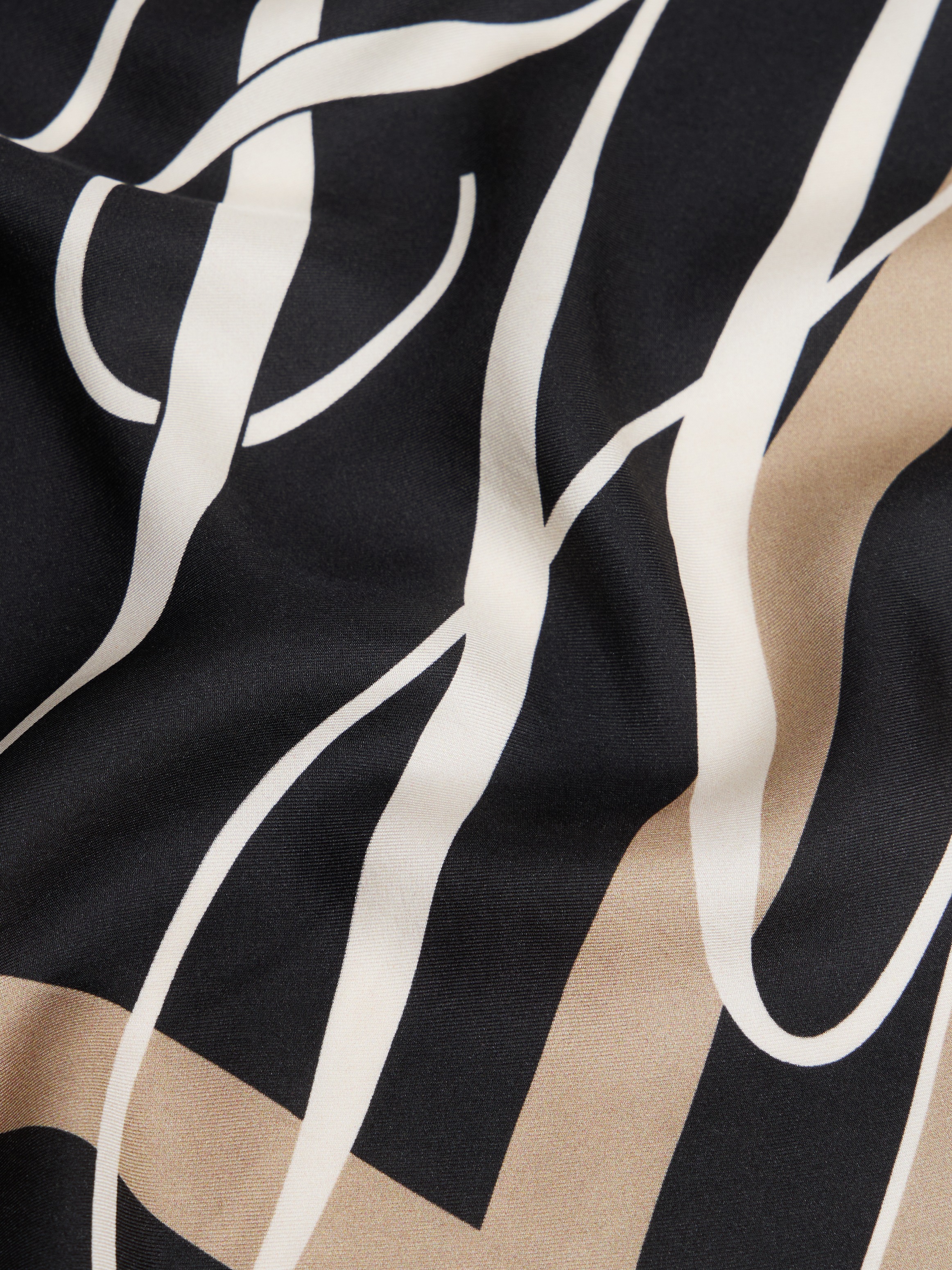 Thumbnail - Tommy Hilfiger Halstuch "TH HERITAGE SCRIPT SILK SCARF" quadratisch, aus reiner Seide mit Logo, Maße 50 xs0 cm