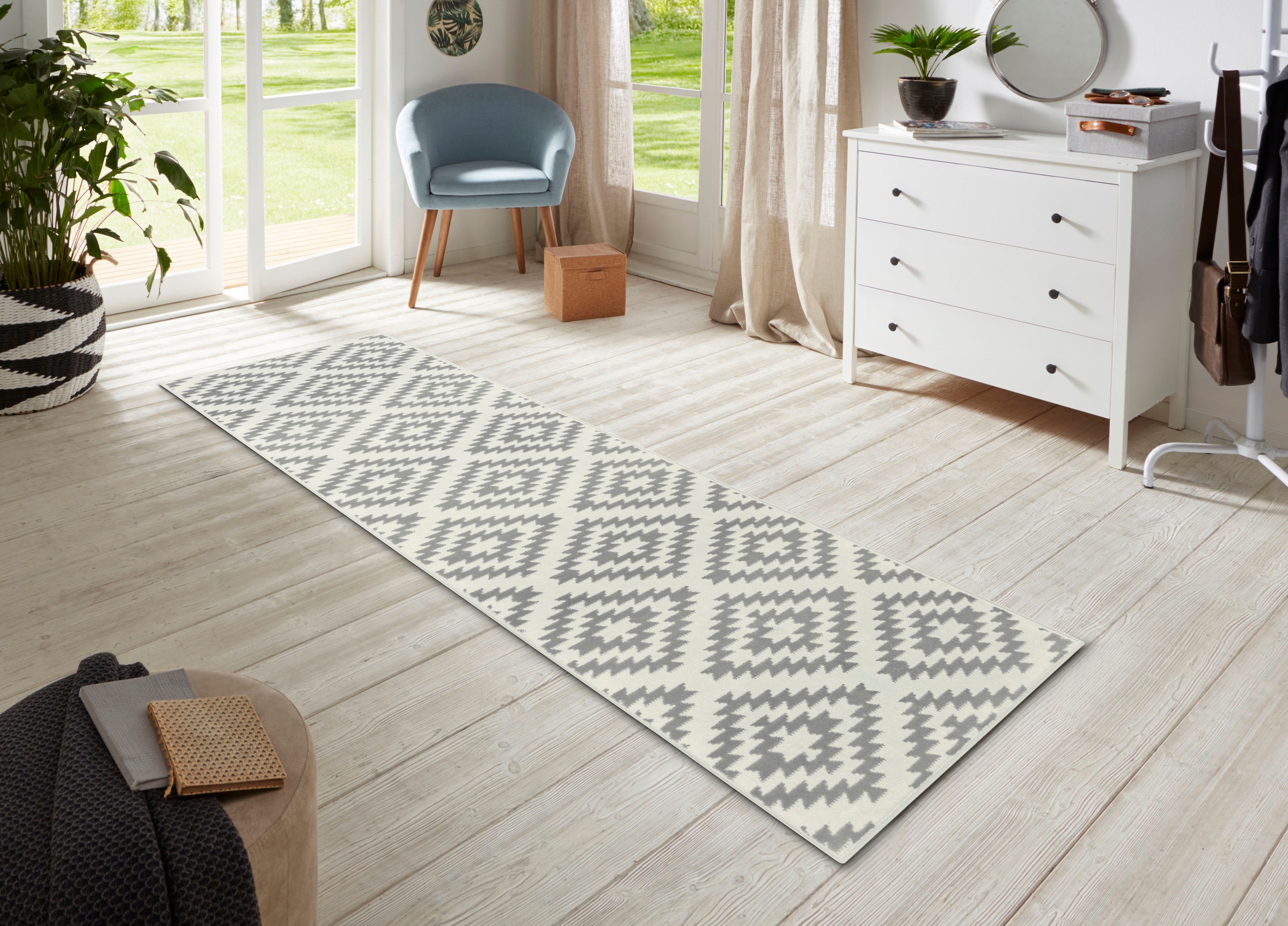 HANSE Home Läufer »Nordic«, rechteckig, 9 mm Höhe, Kurzflor, Raute, Teppich, Weich, Esszimmer, Kinderzimmer, Flur, Modern