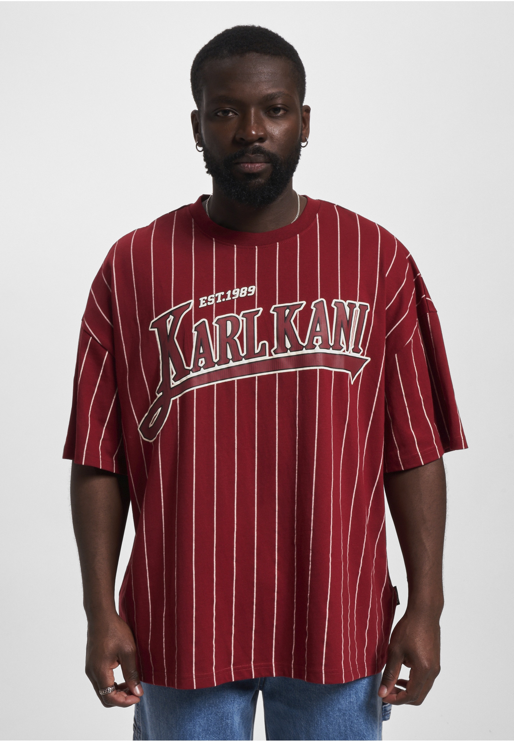Karl Kani T-Shirt »Karl Kani Herren KM234-001-1 KK Trekking Boxy Pinstripe Tee« 1 Stk.