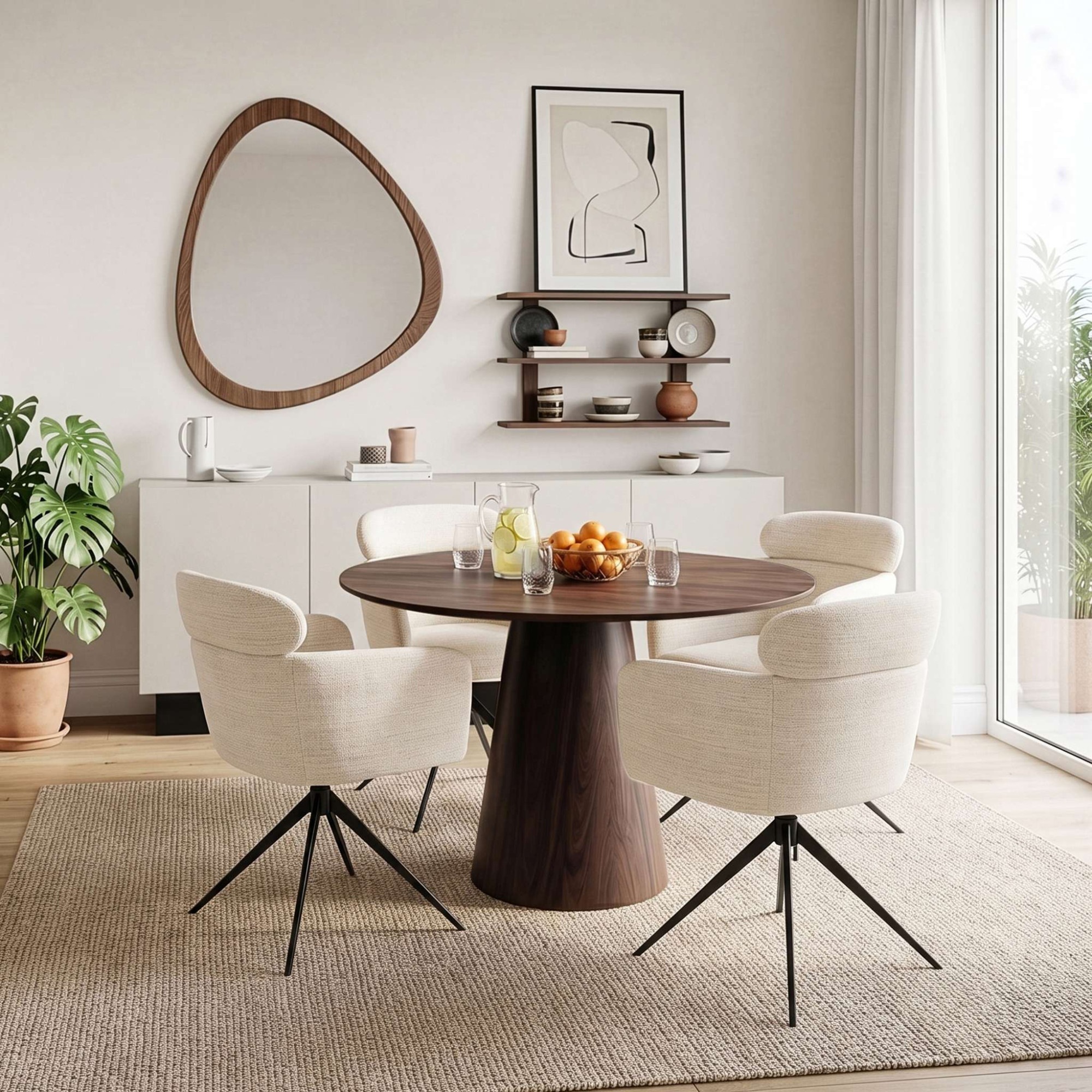OTTO home Esstisch »Mincio« Runder Esstisch, Holzoptik, Durchmesser 100 cm