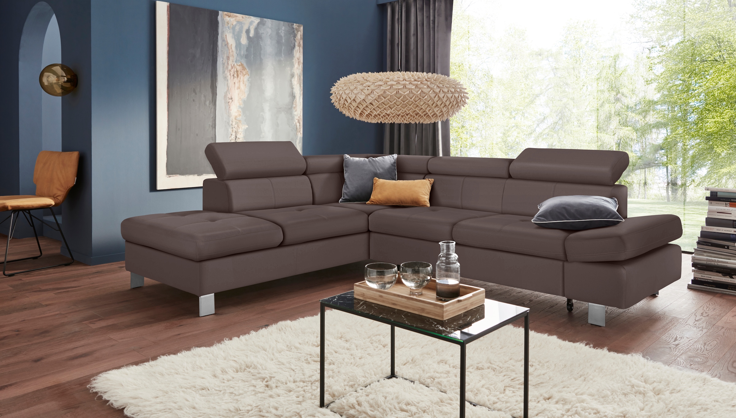 exxpo - sofa fashion Ecksofa Fiji, L-Form, mit Kopf- bzw. Rückenverstellung günstig online kaufen